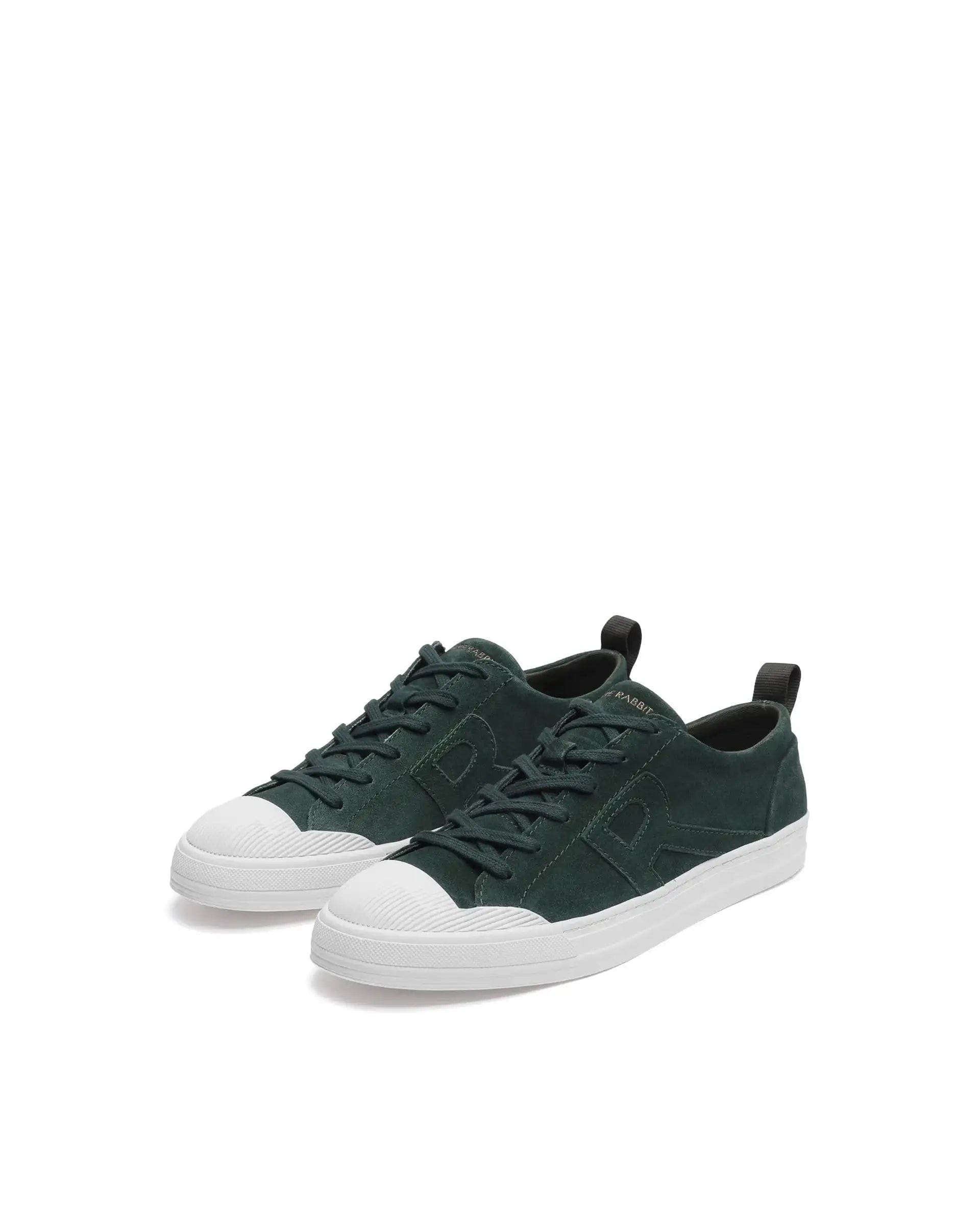 RAREZ Rare Rabbit Men Sauron Green Round Toe Premium Suede Lace Up Low Top Sneaker Shoes