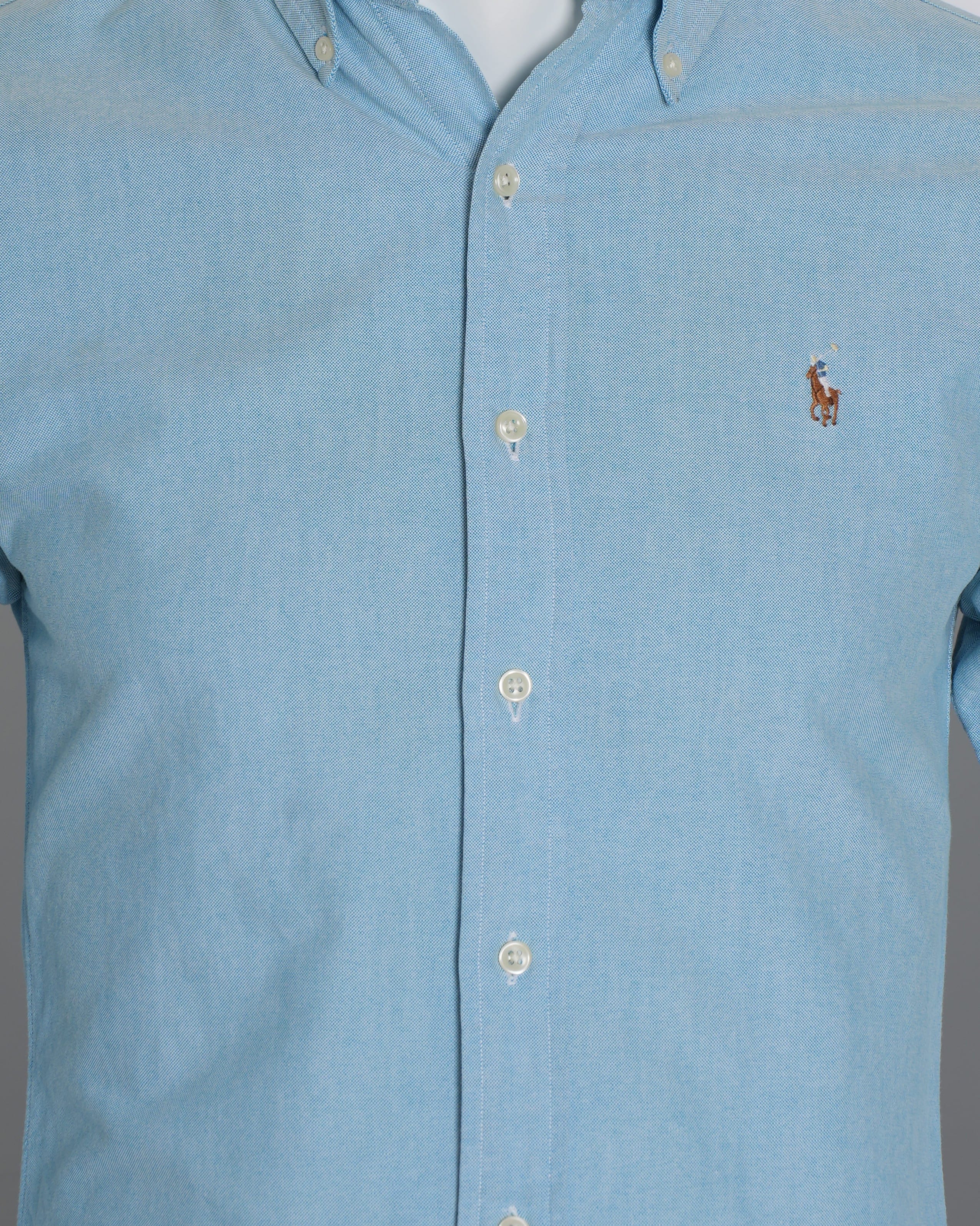 Ralph Lauren Button Down Men's Shirt In Sky Blue