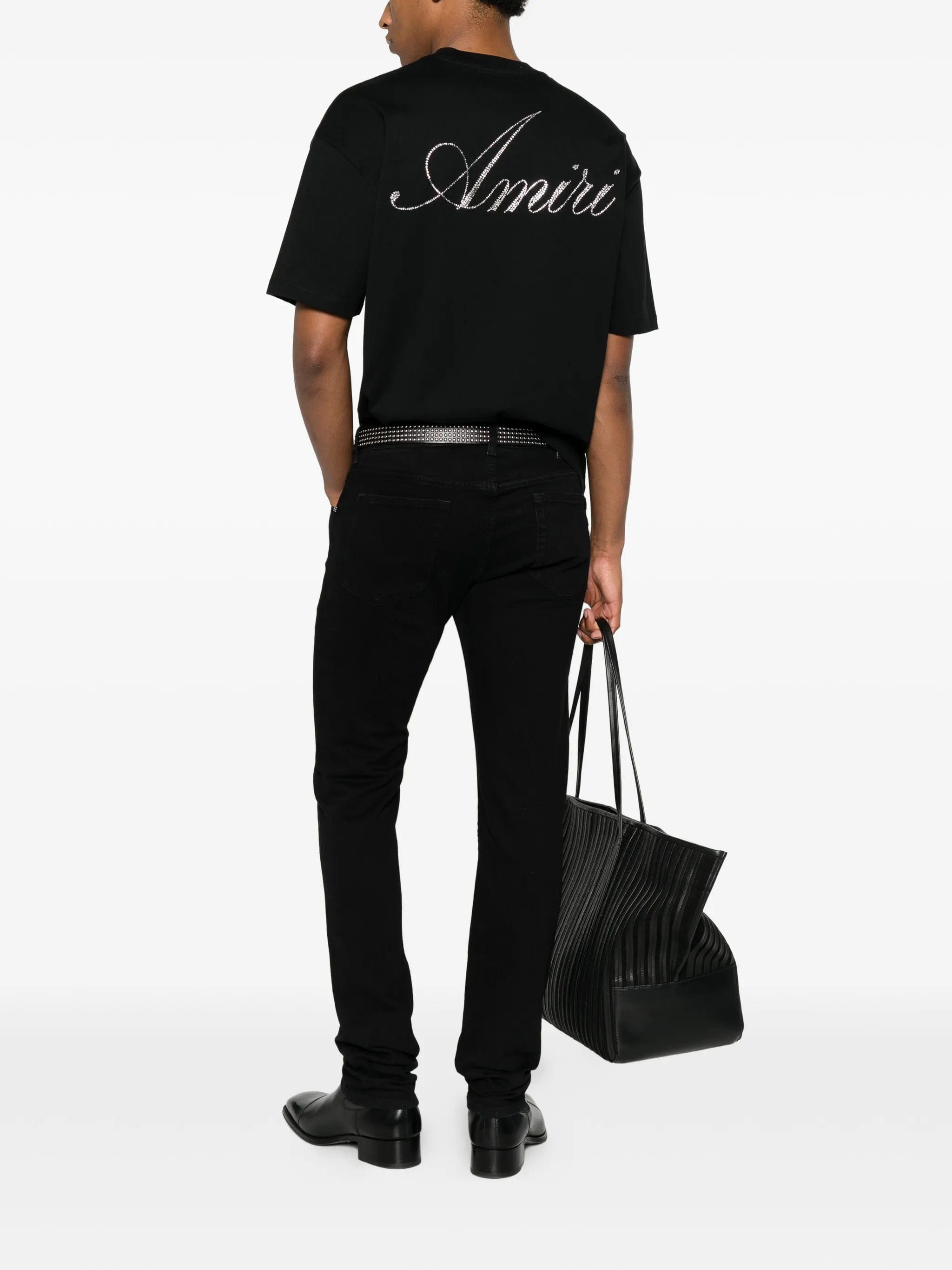 AMIRI crystal - embellished logo T - shirt