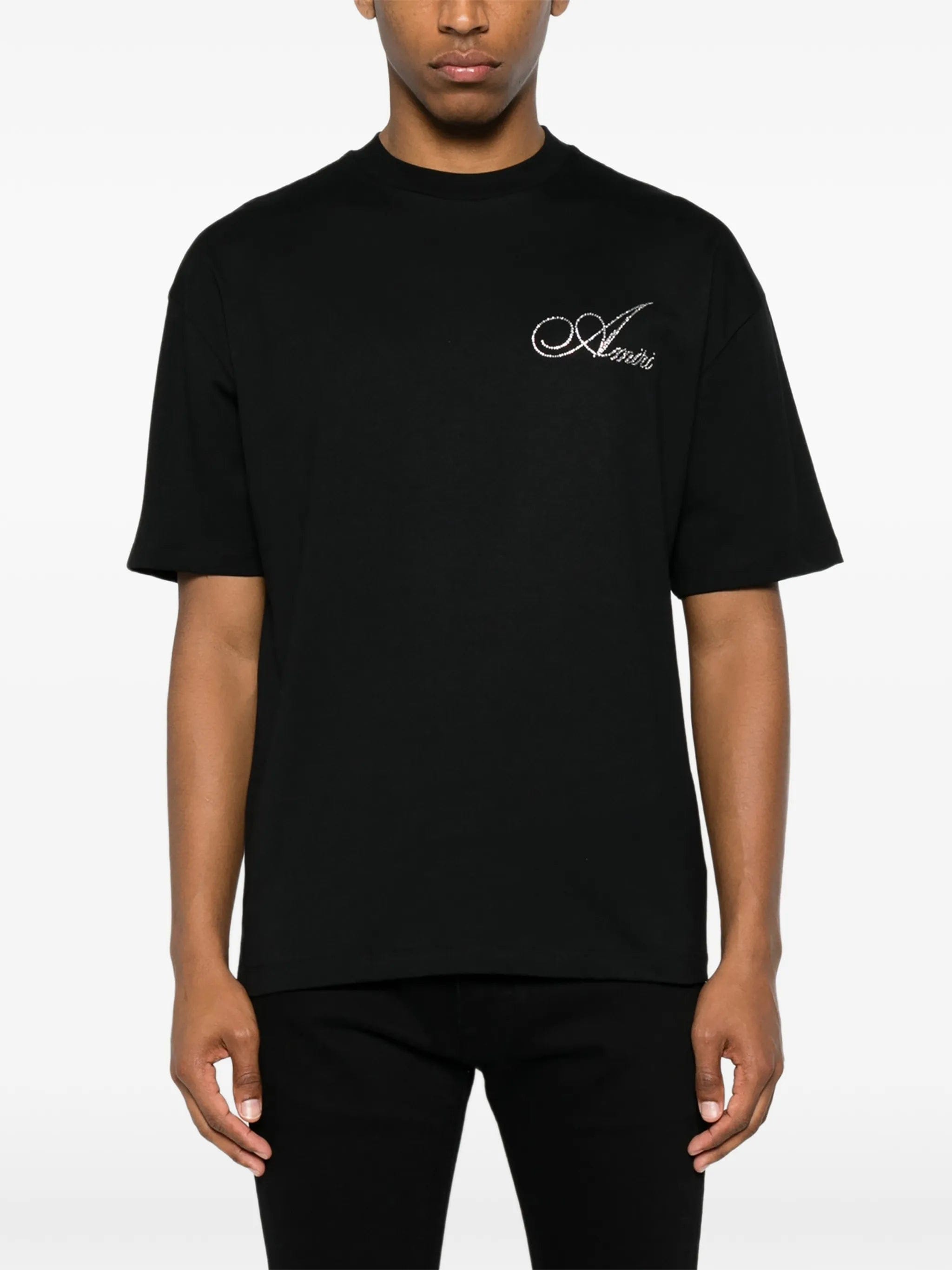AMIRI crystal - embellished logo T - shirt