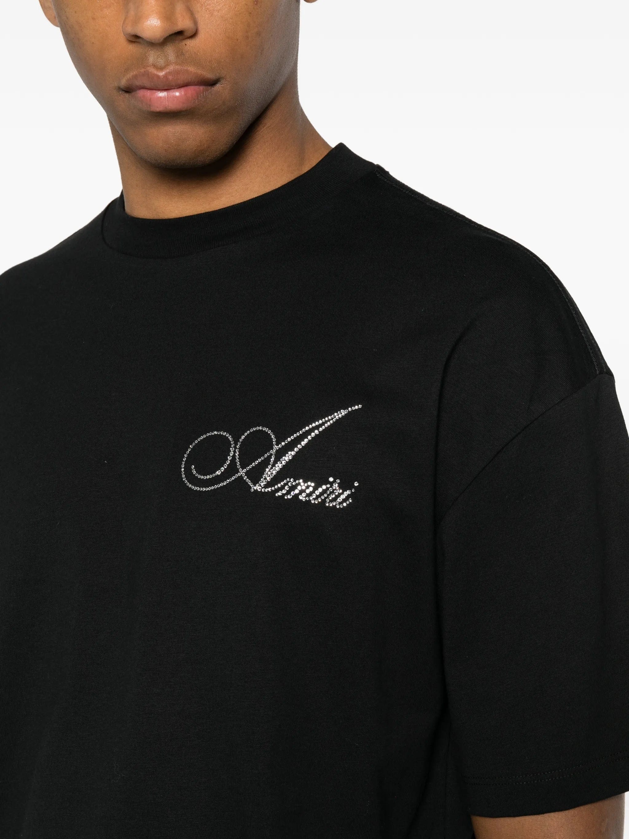 AMIRI crystal - embellished logo T - shirt