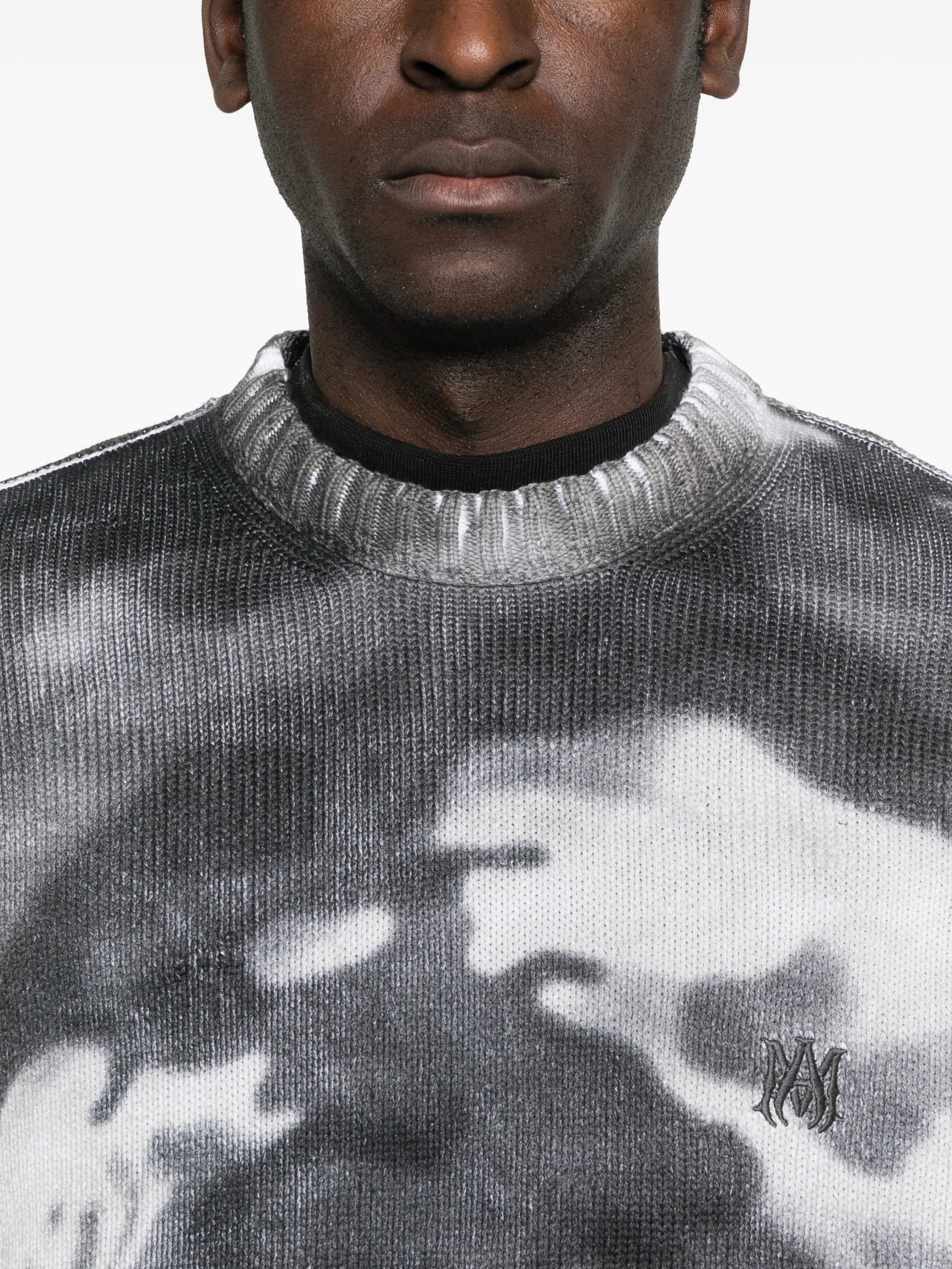 AMIRI camouflage distressed sweater