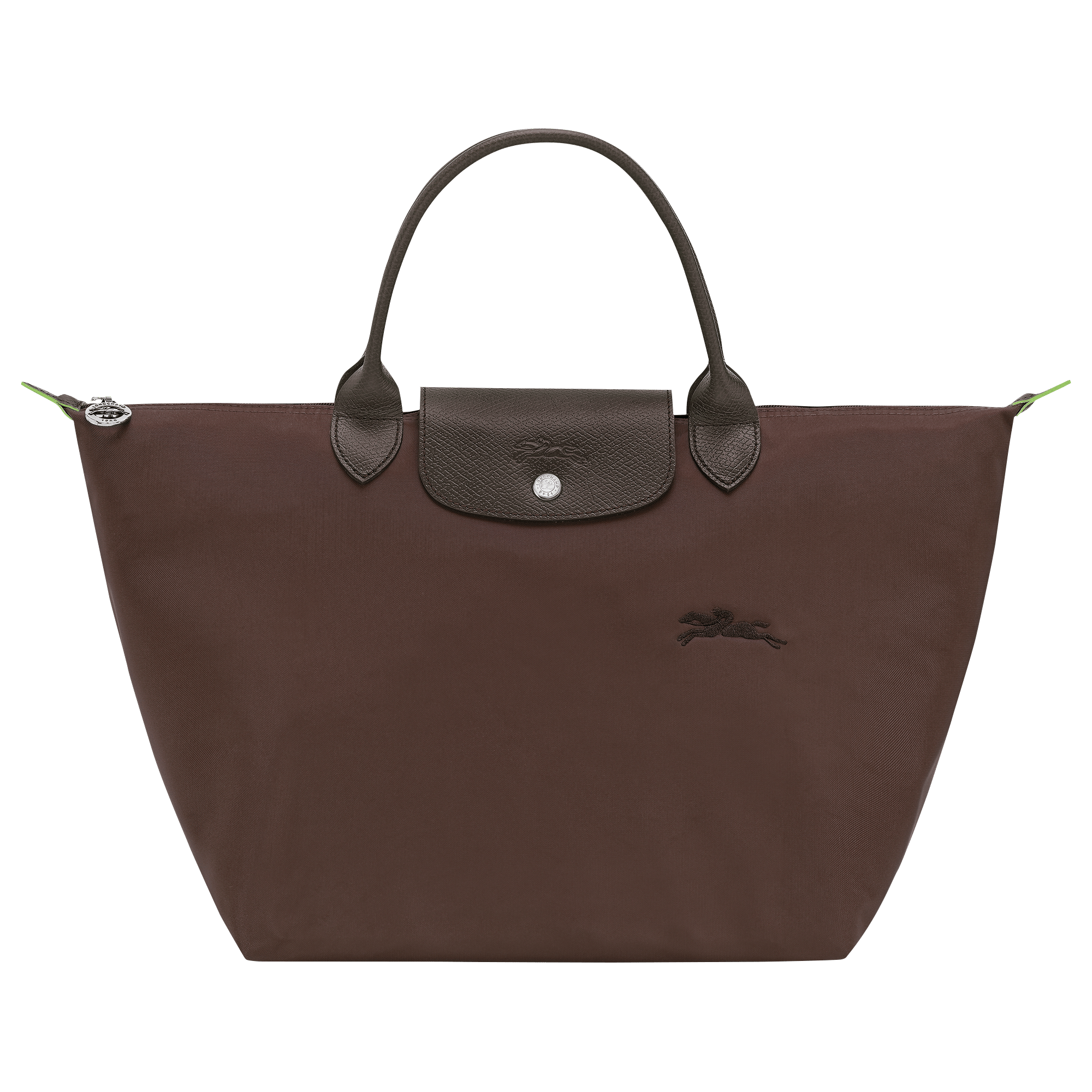 Long Champ Longchamp Le Pliage Green M Handbag Mocha