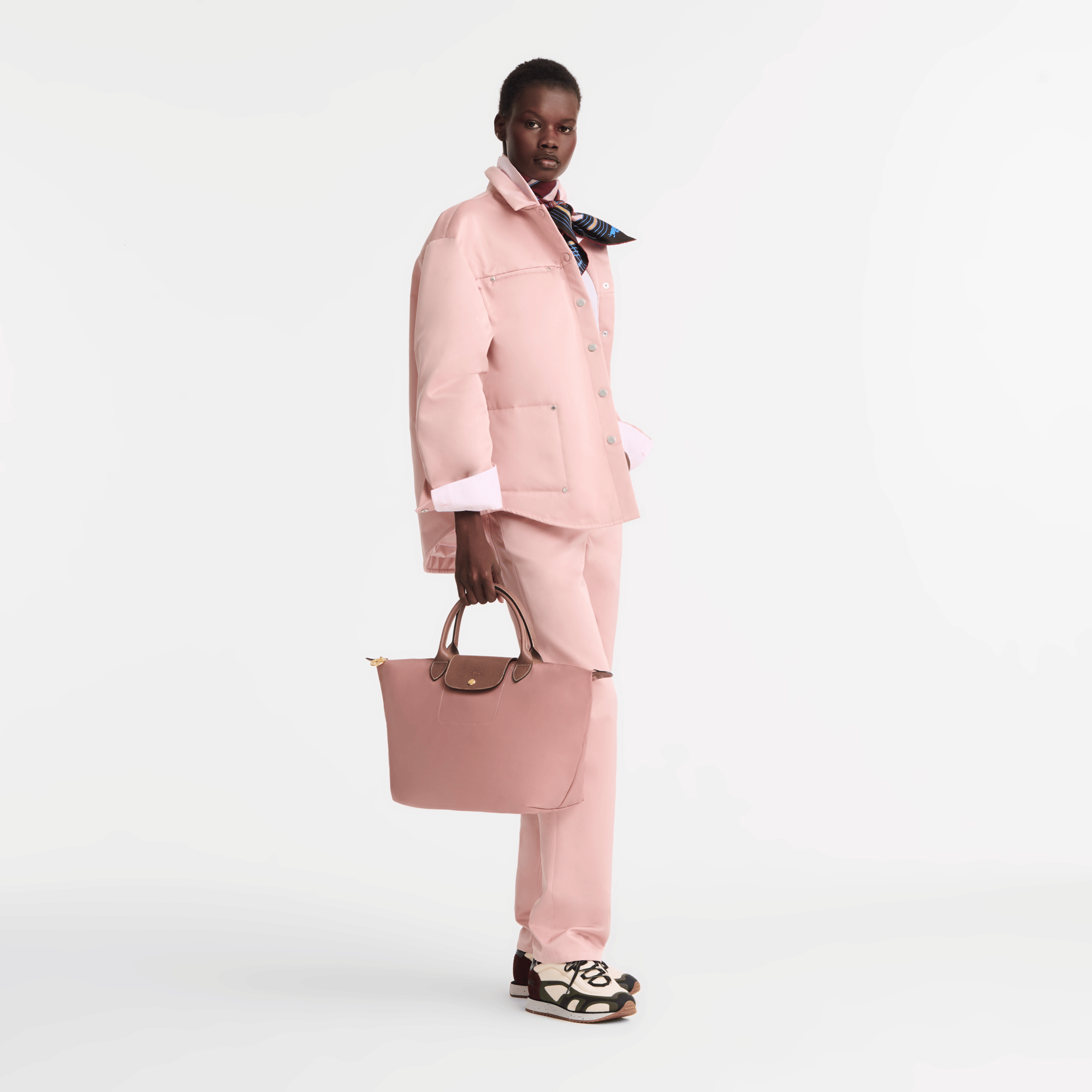 Long Champ Longchamp Le Pliage Original M Handbag Pink Tea