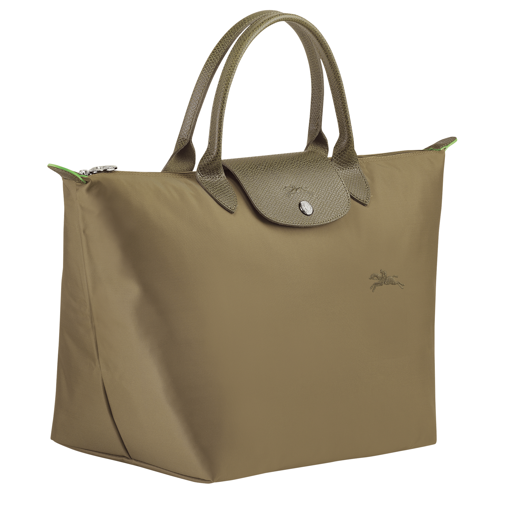 Long Champ Longchamp Le Pliage Green M Handbag Artichoke