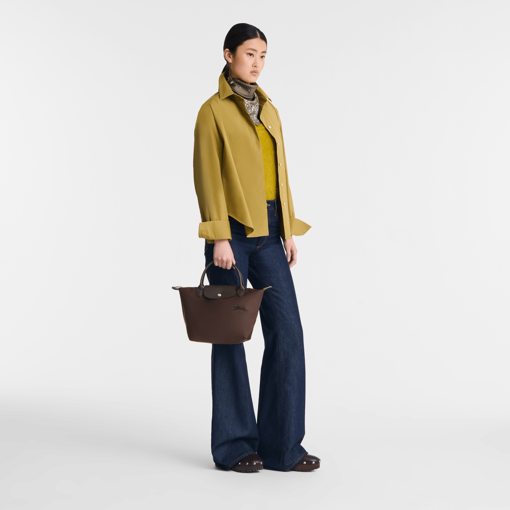 Long Champ Longchamp Le Pliage Green S Handbag Mocha