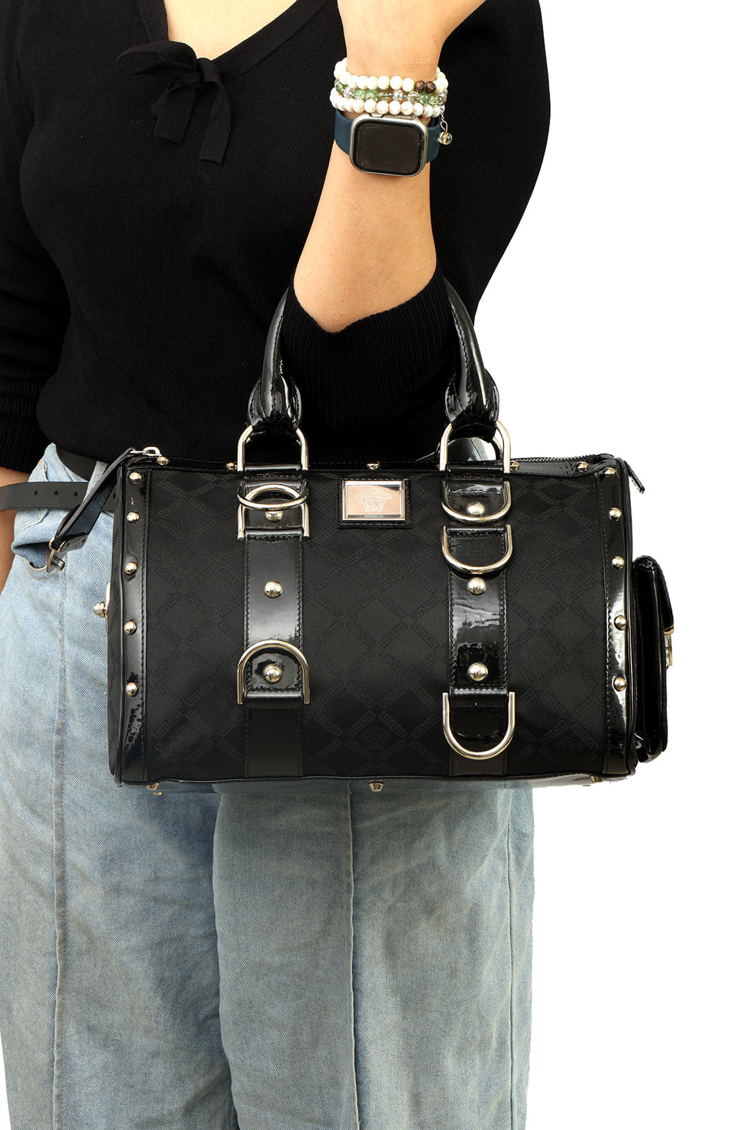 GIANNI VERSACE SNAP OUT OF IT MEDUSA HANDBAG