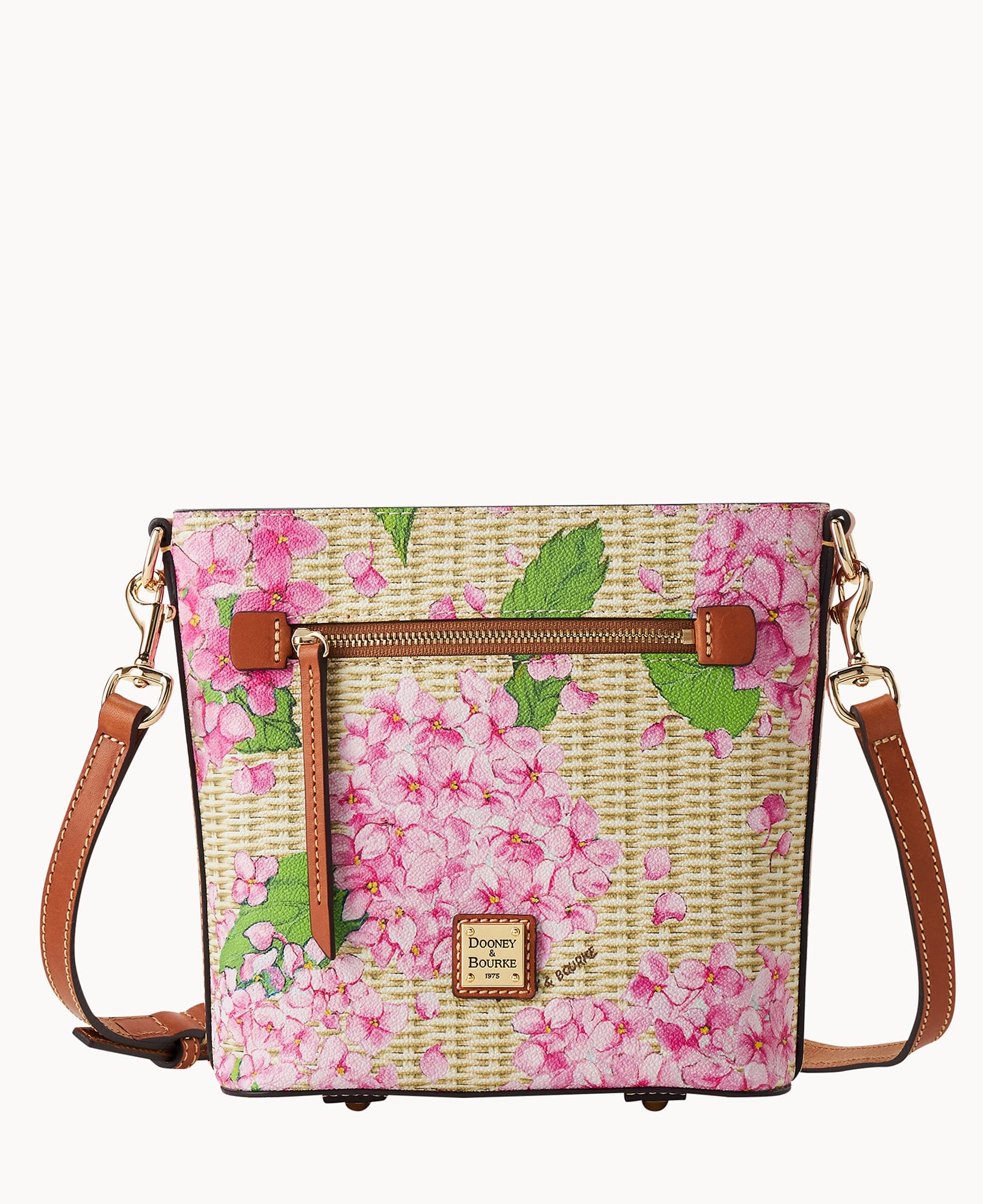 Dooney & Bourke Hydrangea Basketweave Small Zip Crossbody