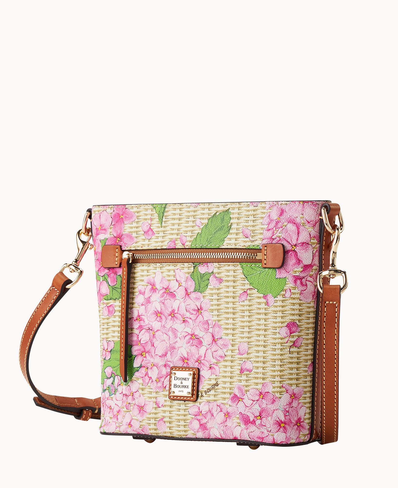Dooney & Bourke Hydrangea Basketweave Small Zip Crossbody