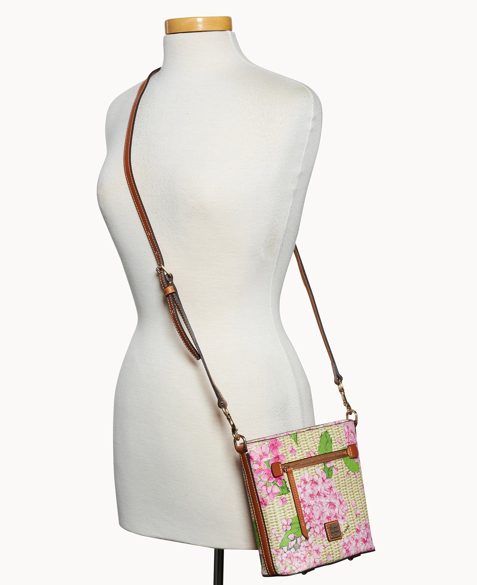 Dooney & Bourke Hydrangea Basketweave Small Zip Crossbody