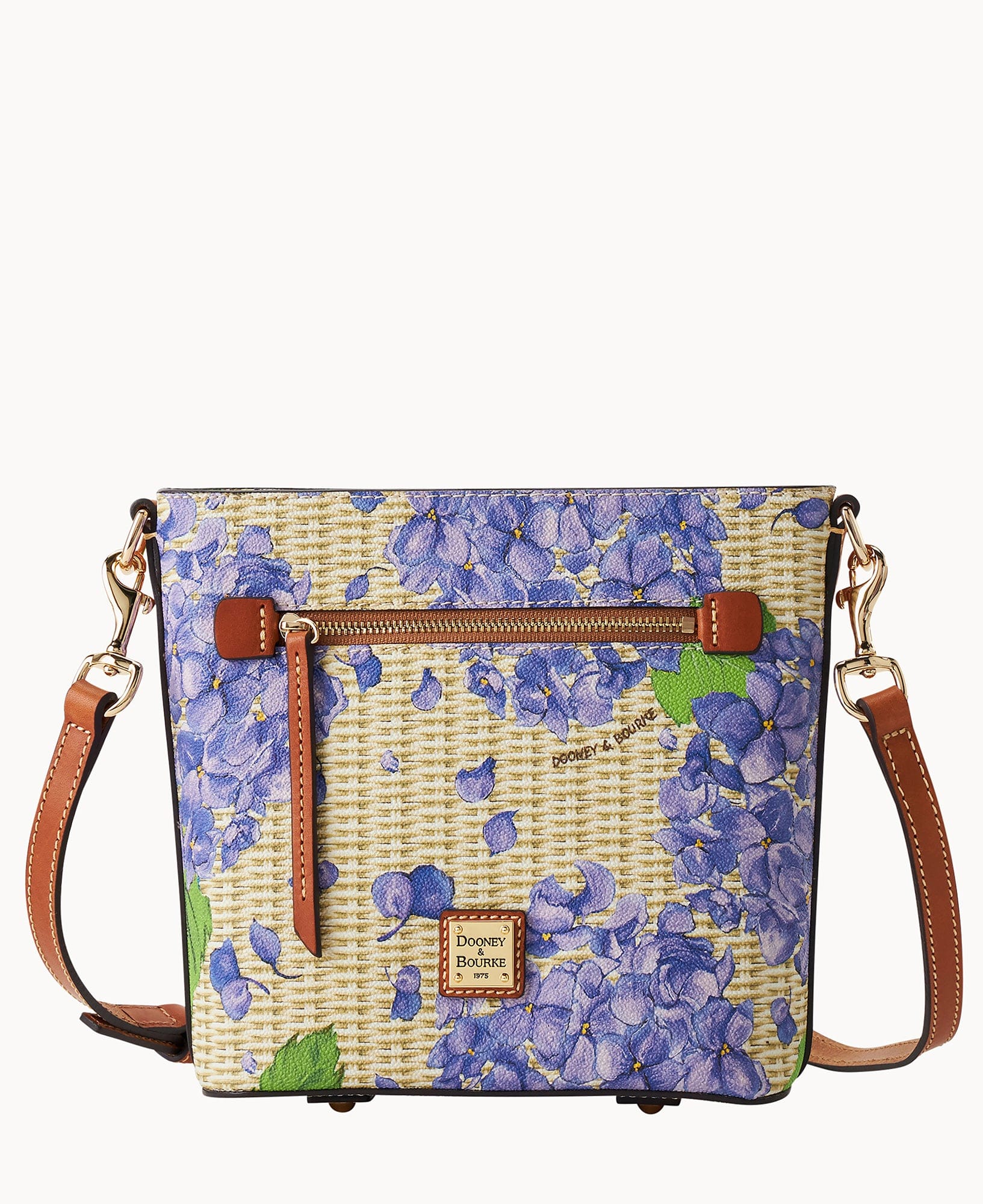 Dooney & Bourke Hydrangea Basketweave Small Zip Crossbody