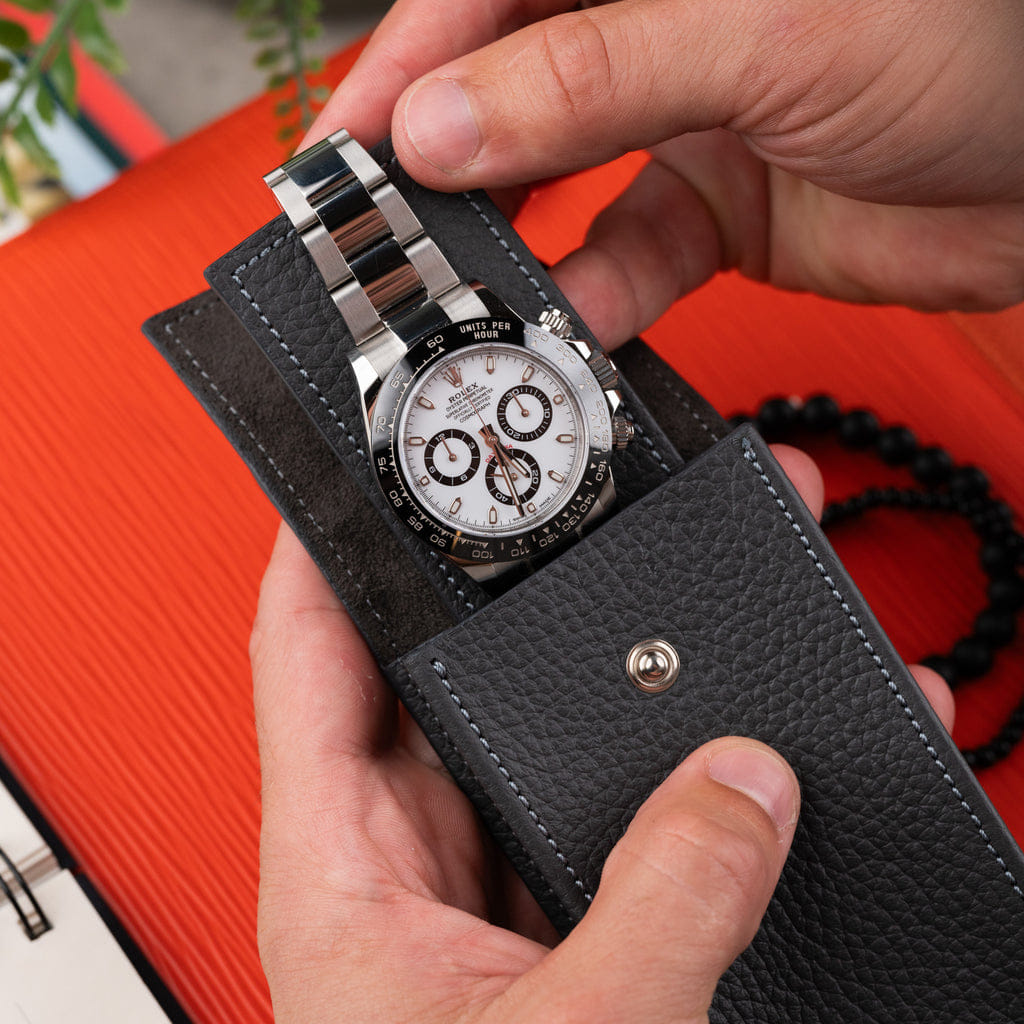 IFL Watches Charcoal Leather Watch Pouch