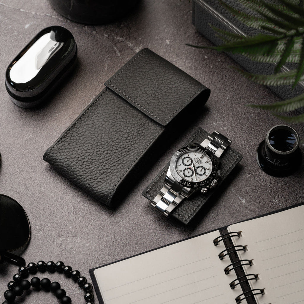 IFL Watches Charcoal Leather Watch Pouch