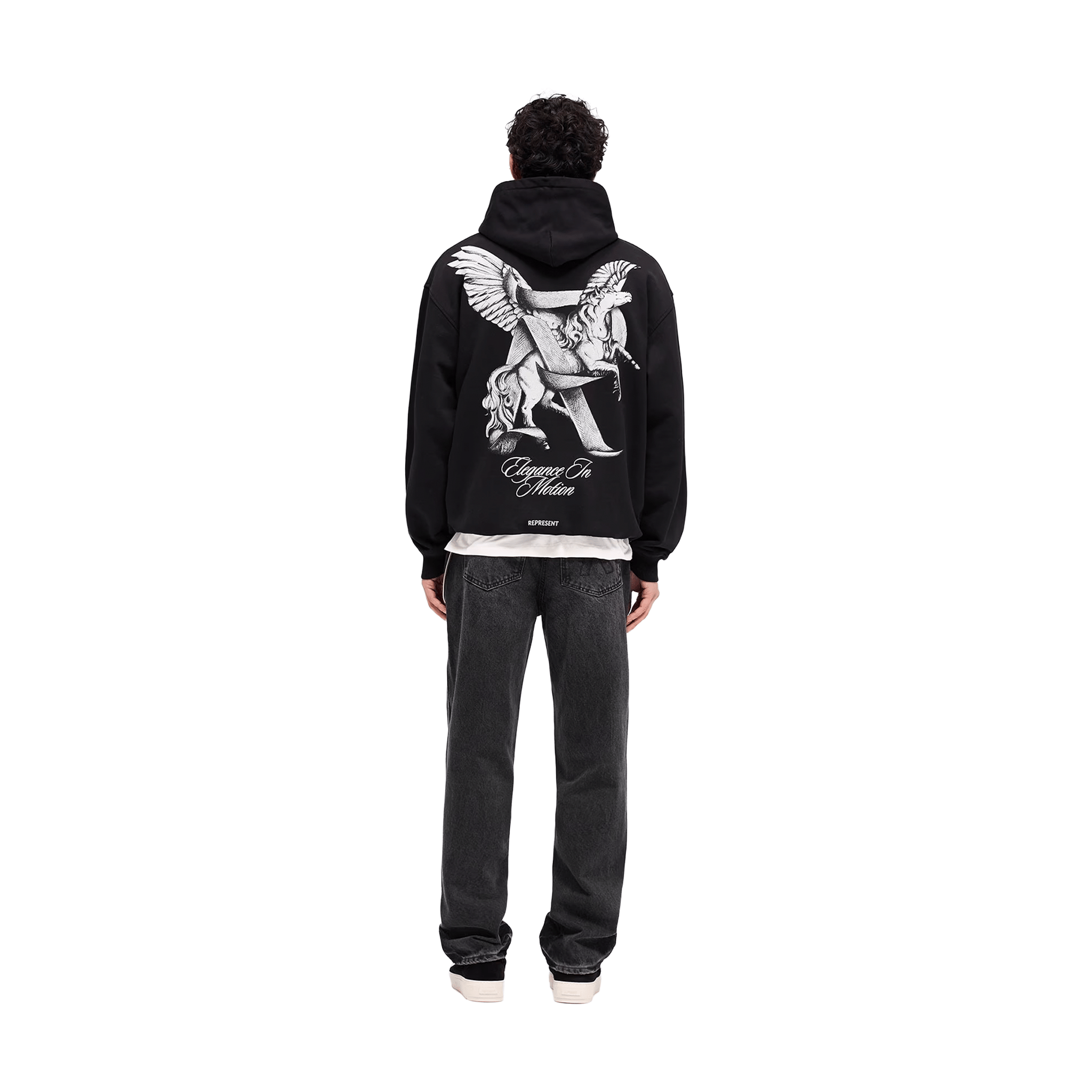 Represent Elegance In Motion Hoodie Jet Black (SS25)