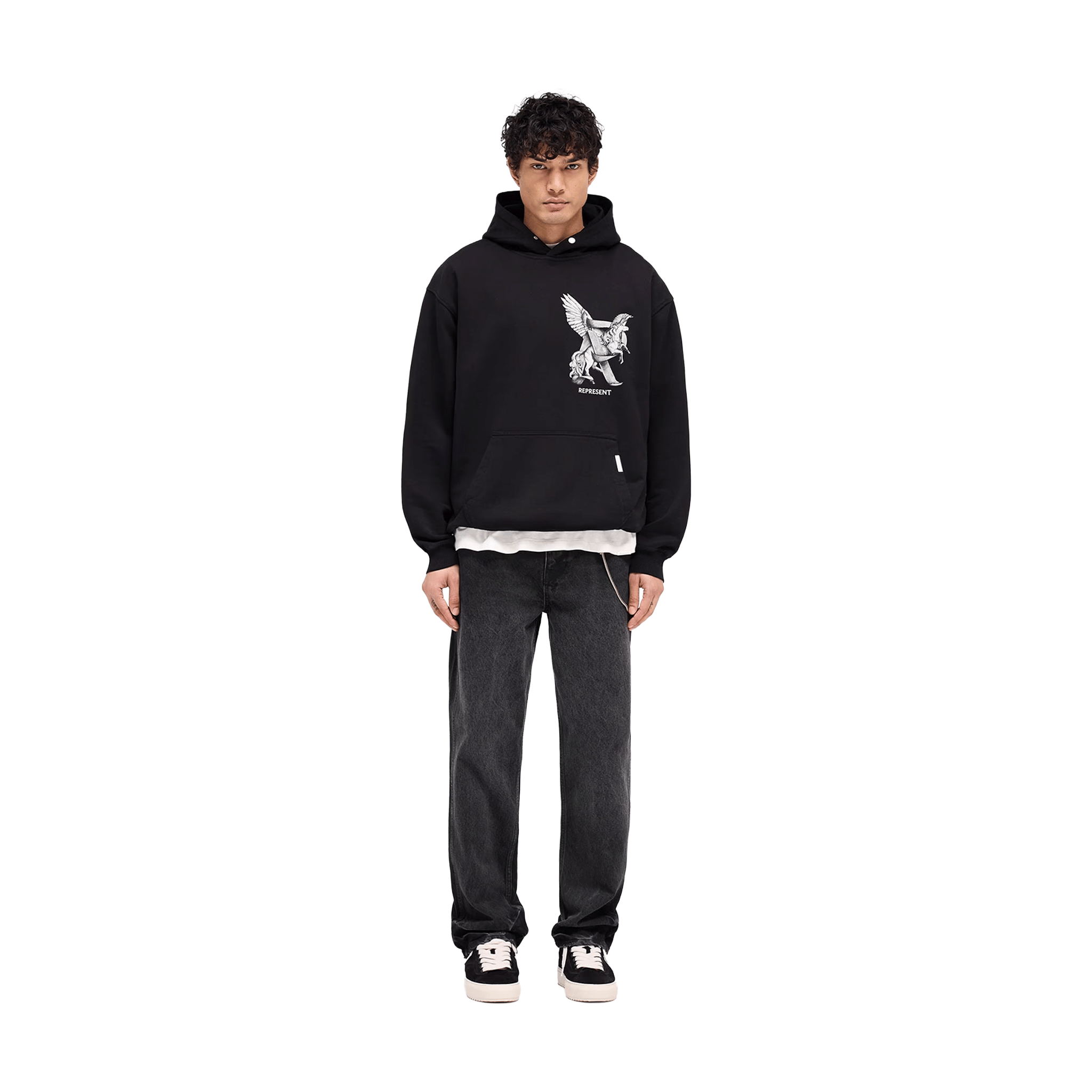 Represent Elegance In Motion Hoodie Jet Black (SS25)
