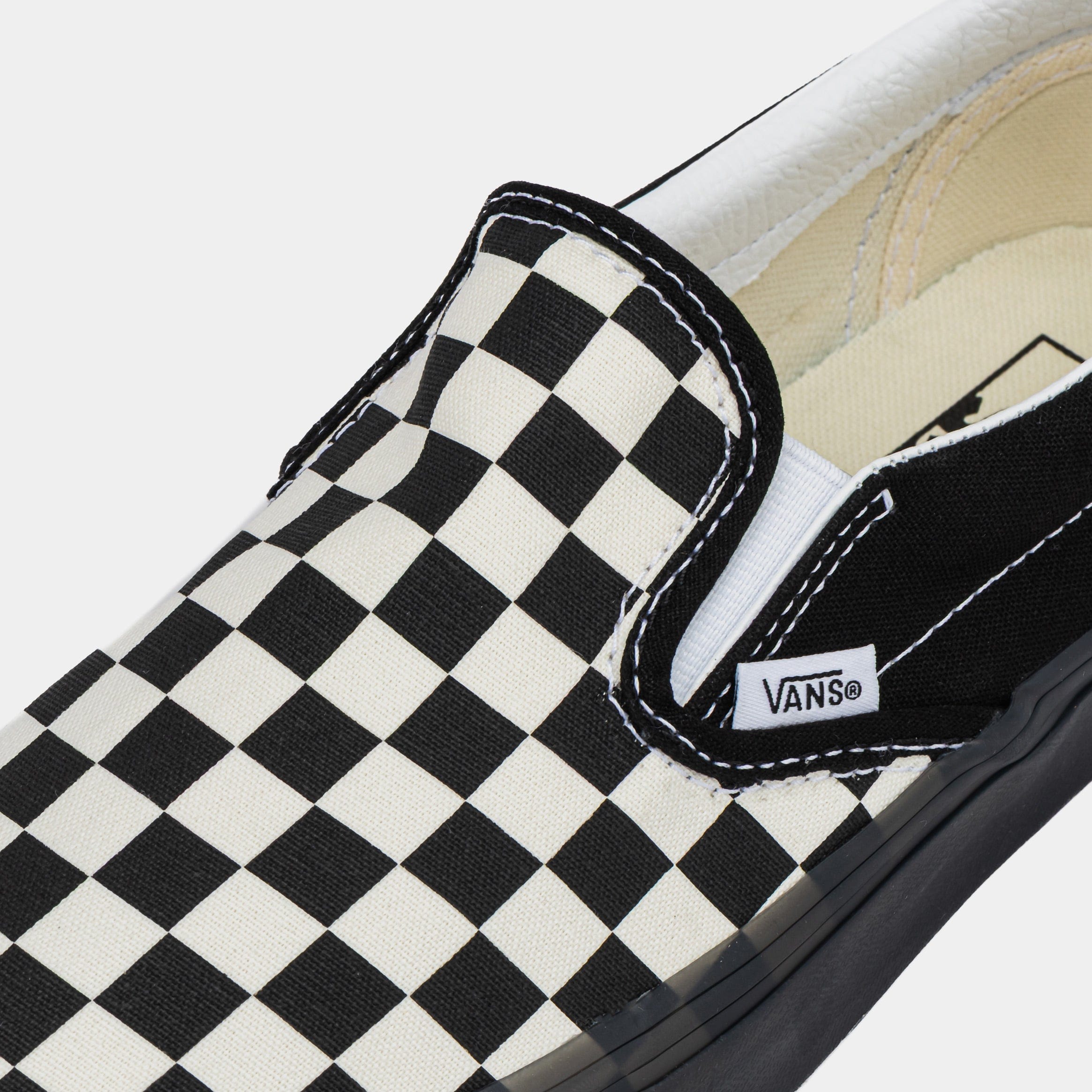 Vans Slip On Checkered Mens Lifestyle Shoes (Black/White)