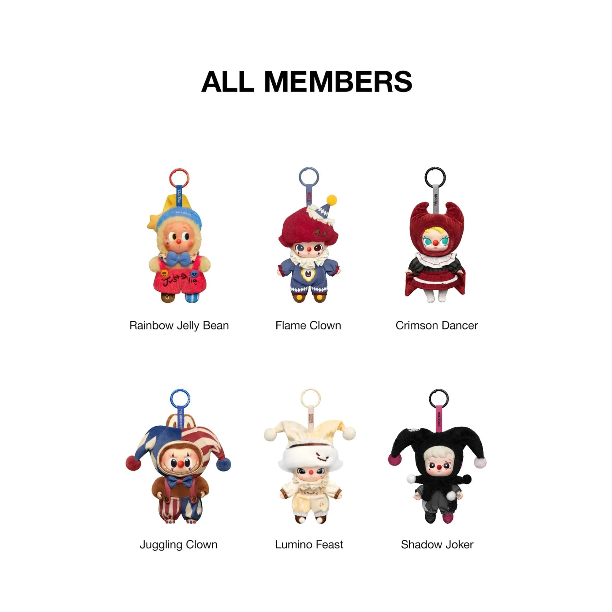 POP MART WHY SO SERIOUS Series Juggling Clown Vinyl Plush Pendant