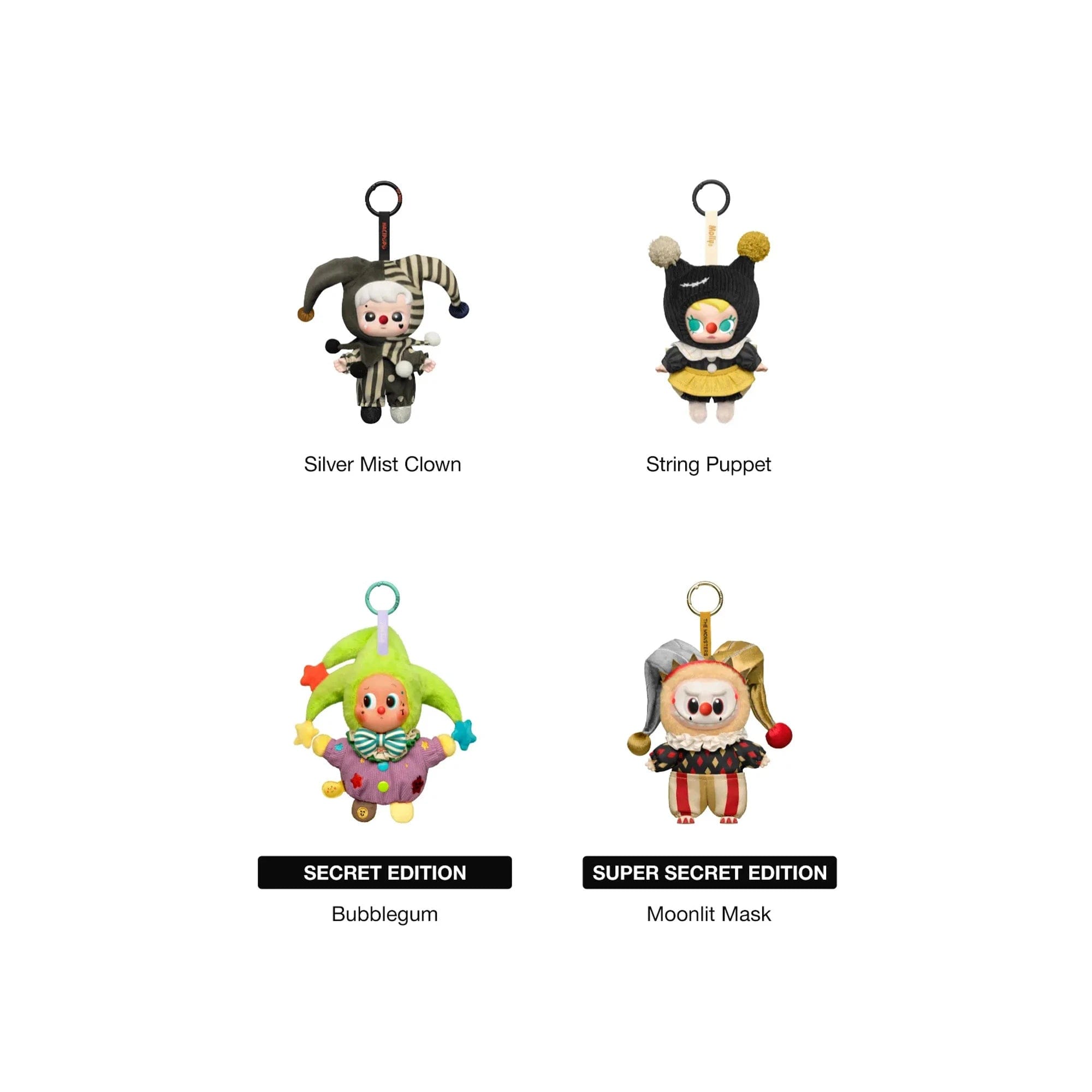 POP MART WHY SO SERIOUS Series Juggling Clown Vinyl Plush Pendant