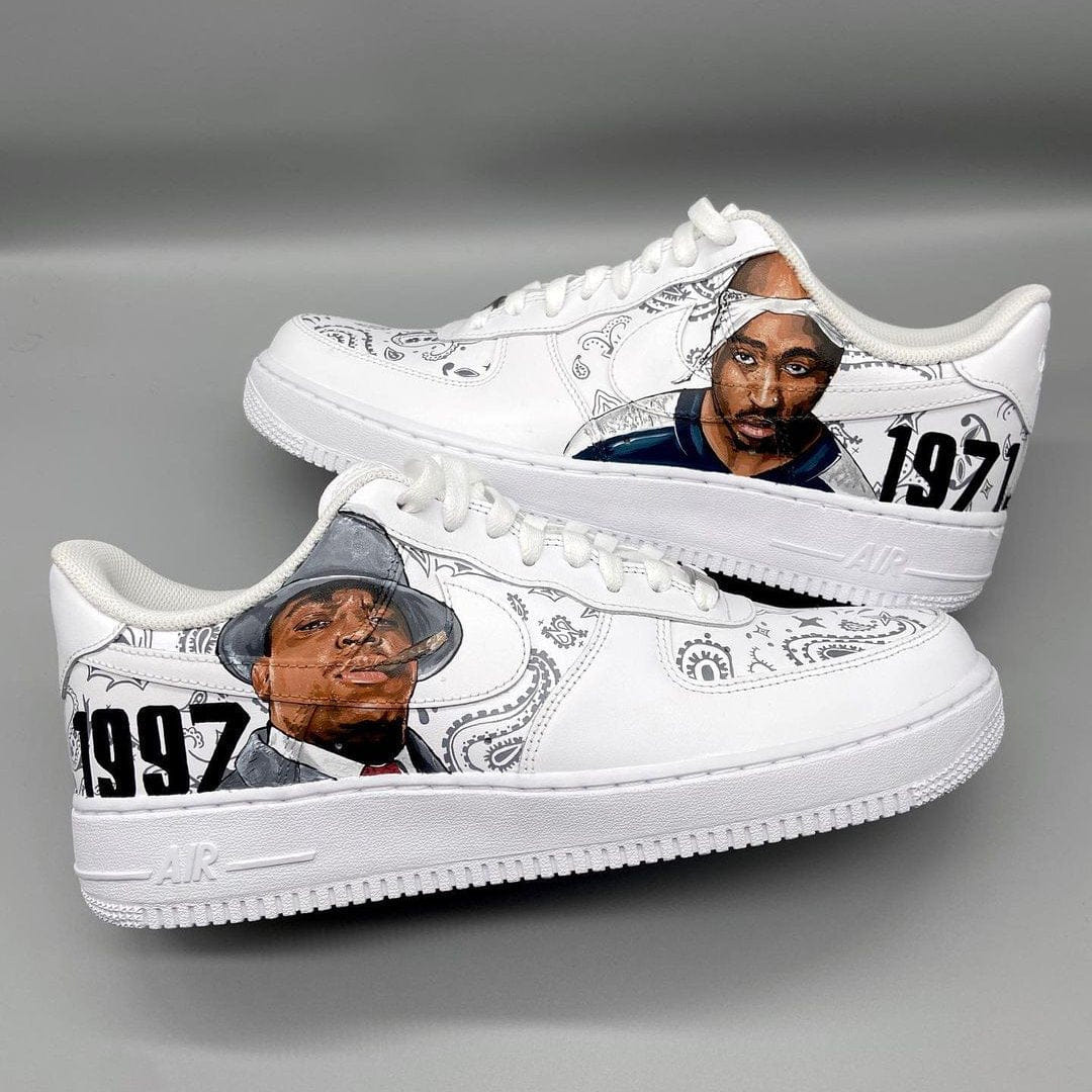 Mdcustoms Biggie - x - Tupac Bandana Af1