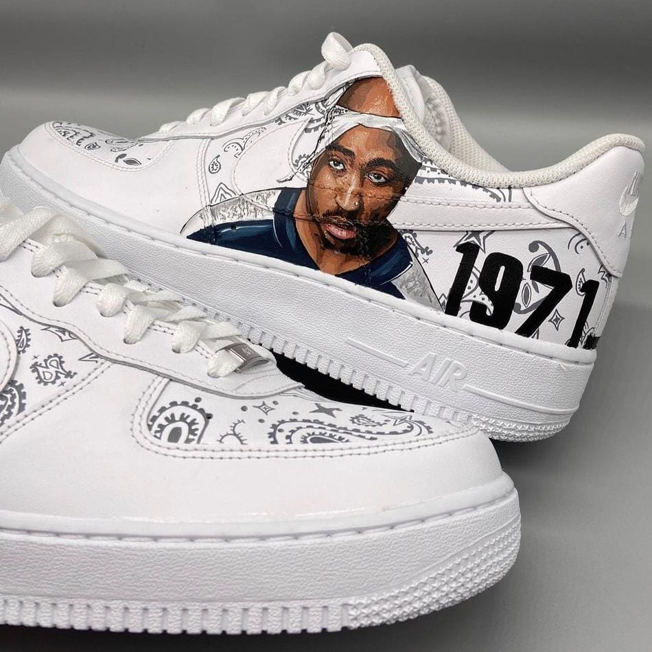 Mdcustoms Biggie - x - Tupac Bandana Af1