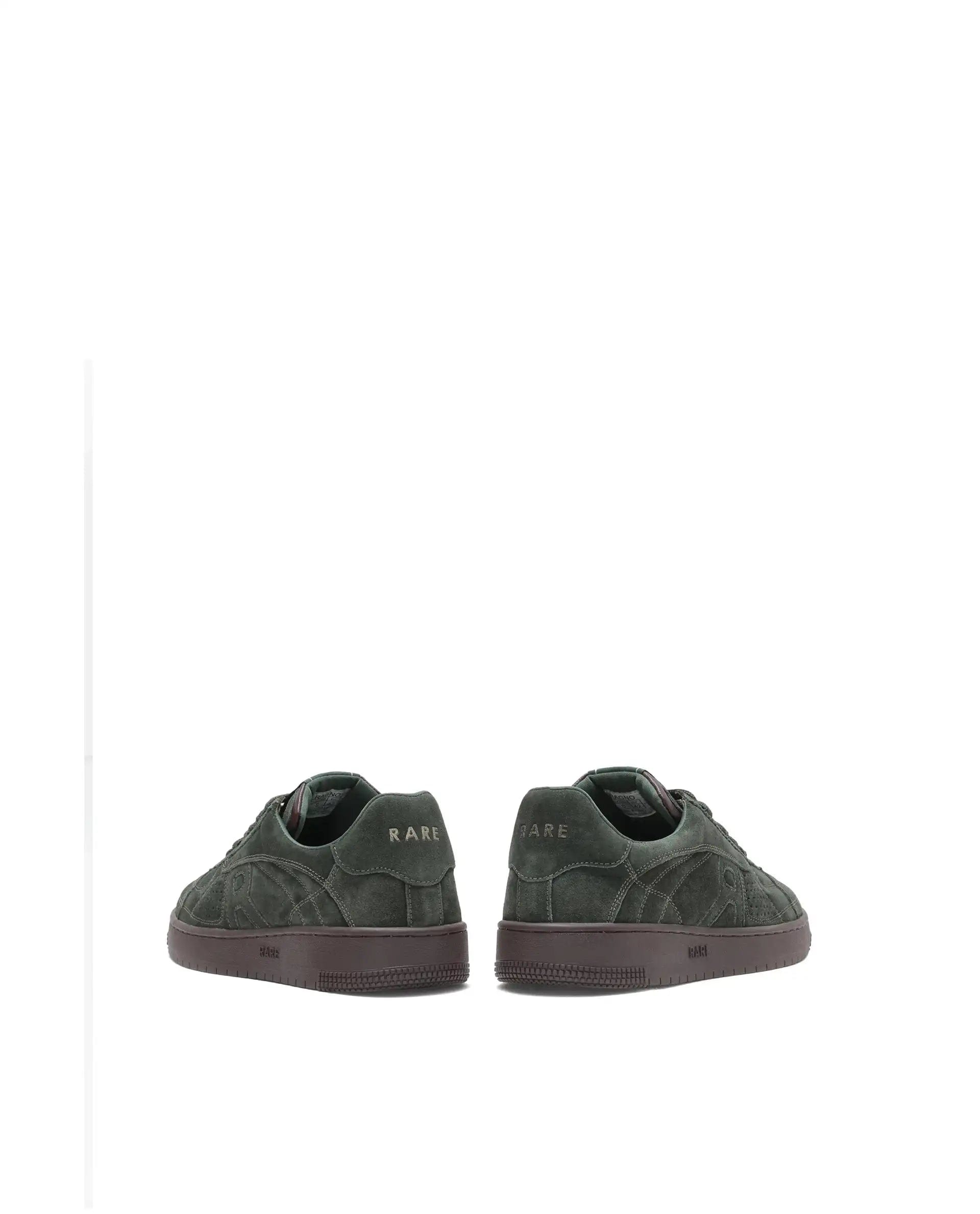 RAREZ Rare Rabbit Men's Ragno Green Genuine Suede Leather Low - Top Lace Up Sneaker Shoes