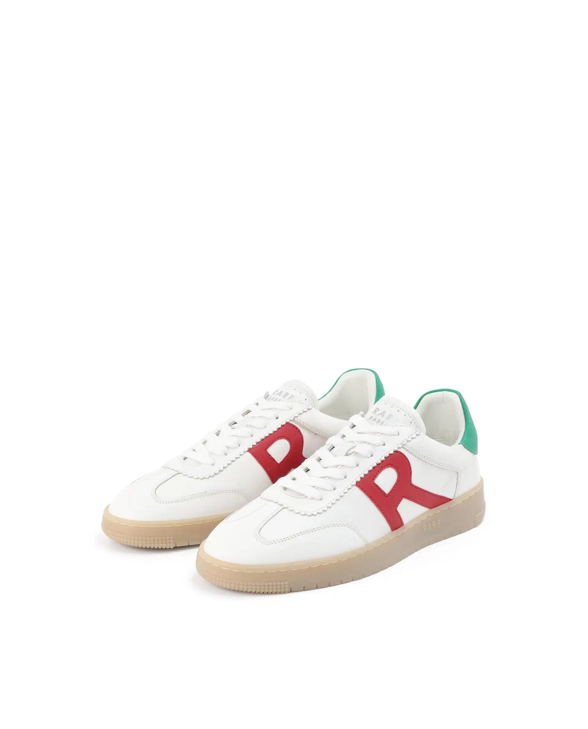 RAREZ Rare Rabbit Men's Dorset White Oxford Style Colorblocked Smart Casual Leather Sneaker