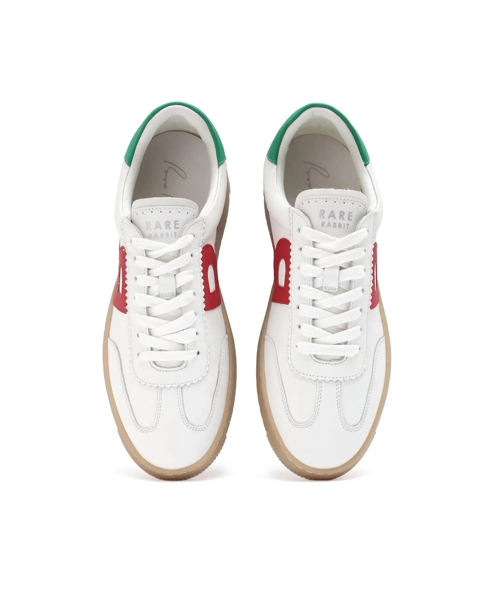 RAREZ Rare Rabbit Men's Dorset White Oxford Style Colorblocked Smart Casual Leather Sneaker