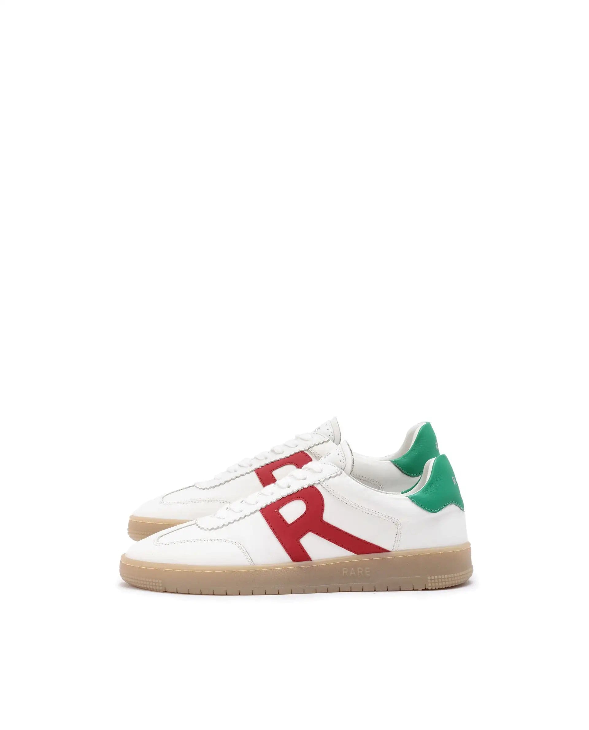 RAREZ Rare Rabbit Men's Dorset White Oxford Style Colorblocked Smart Casual Leather Sneaker