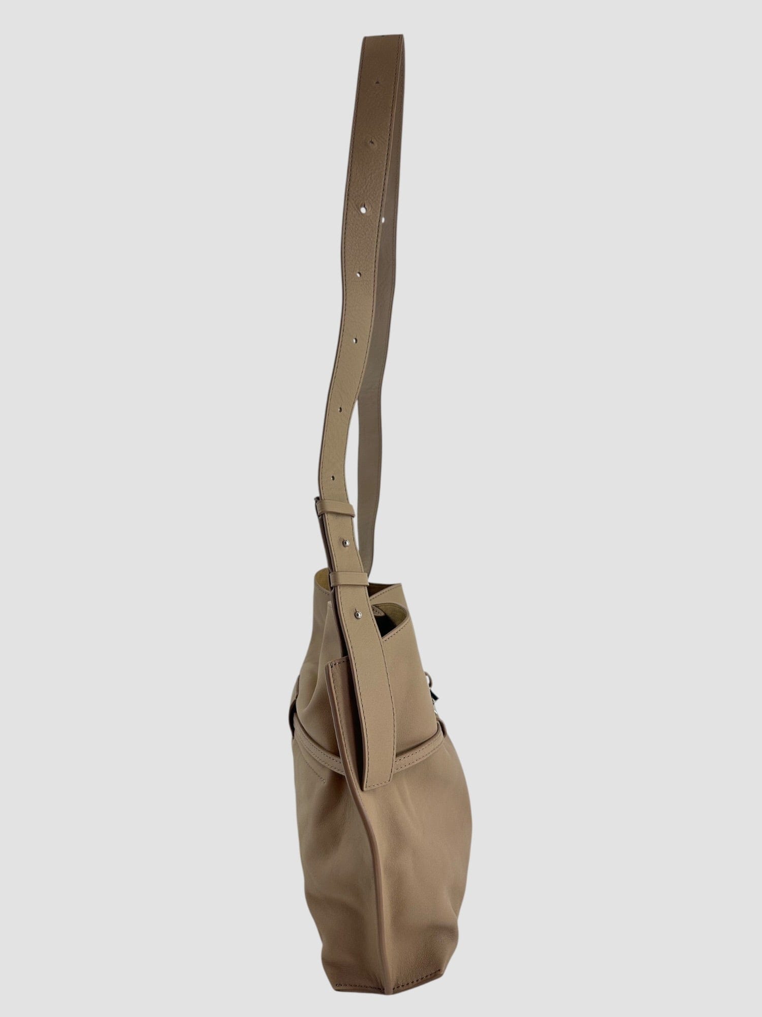 Rebeanco Taupe Saoi Belt Crosbody Handbag