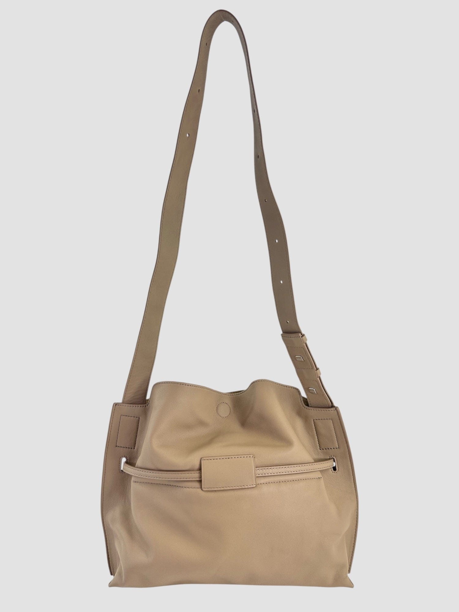 Rebeanco Taupe Saoi Belt Crosbody Handbag