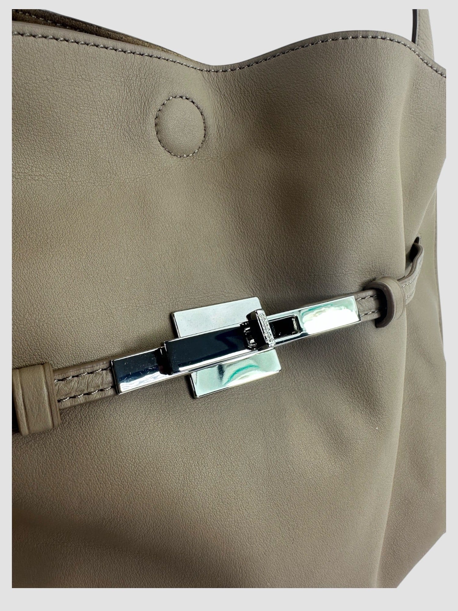 Rebeanco Taupe Saoi Belt Crosbody Handbag