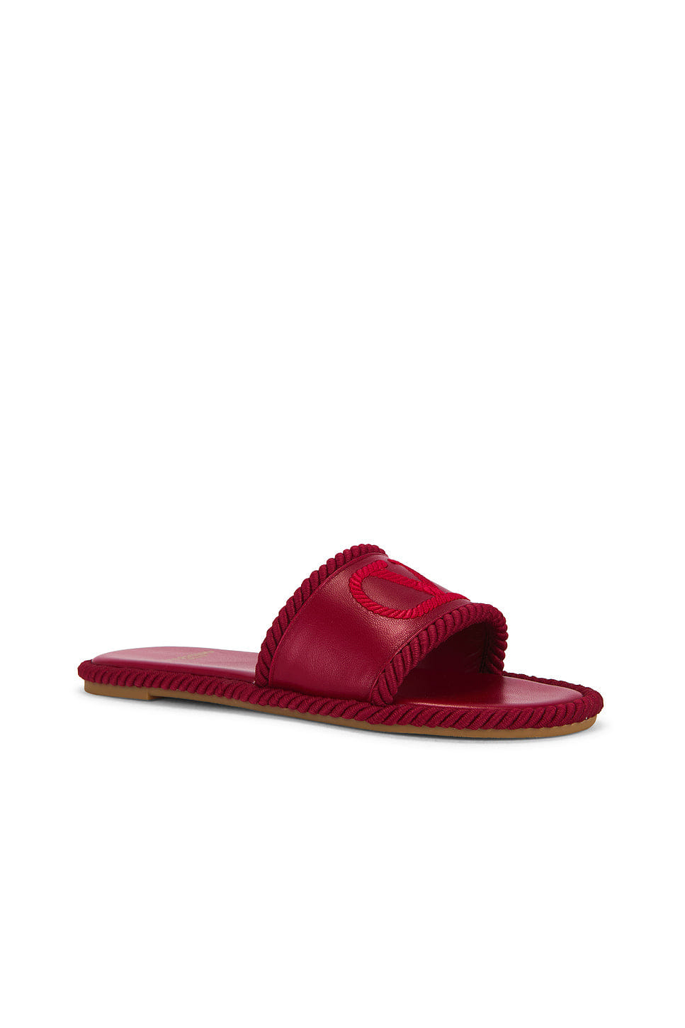 Valentino Garavani V Logo Torchon Slide Espadrilles