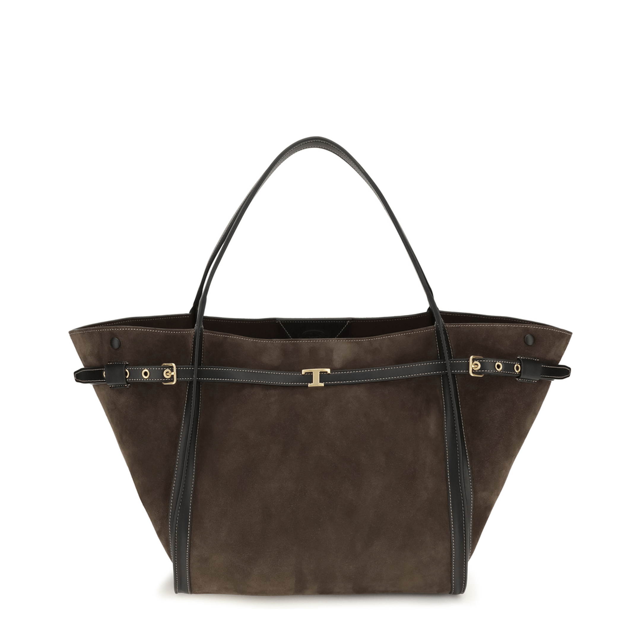 Tod's T Timeless Medium Calfskin Tote - Brown