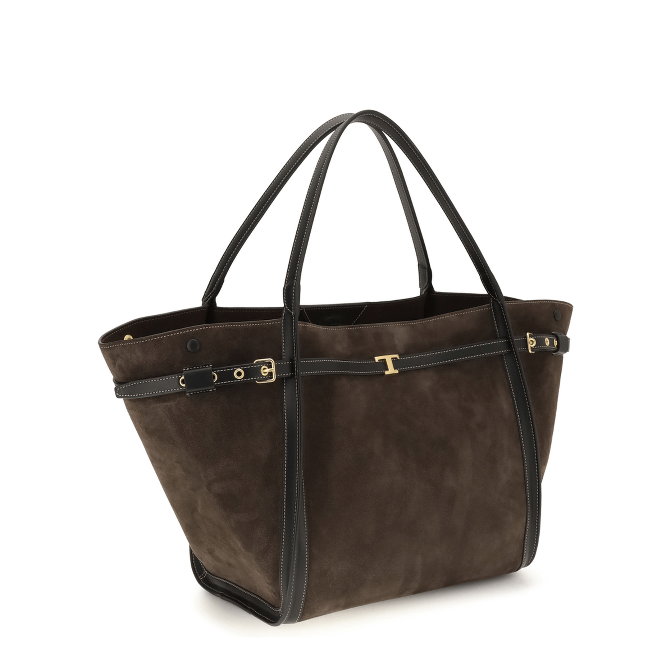 Tod's T Timeless Medium Calfskin Tote - Brown