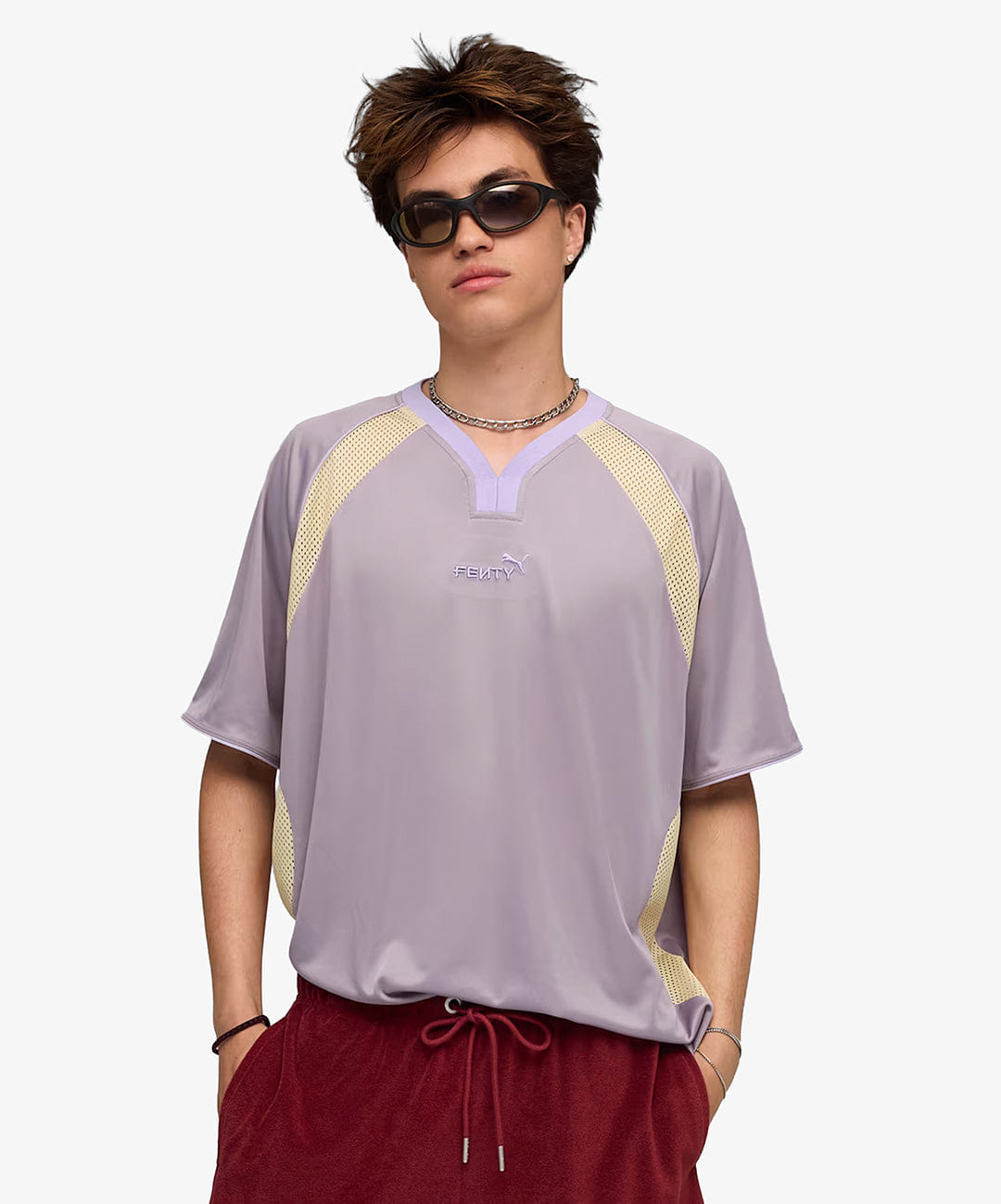 PUMA | x FENTY SHORT SLEEVE JERSEY { PALE PLUM