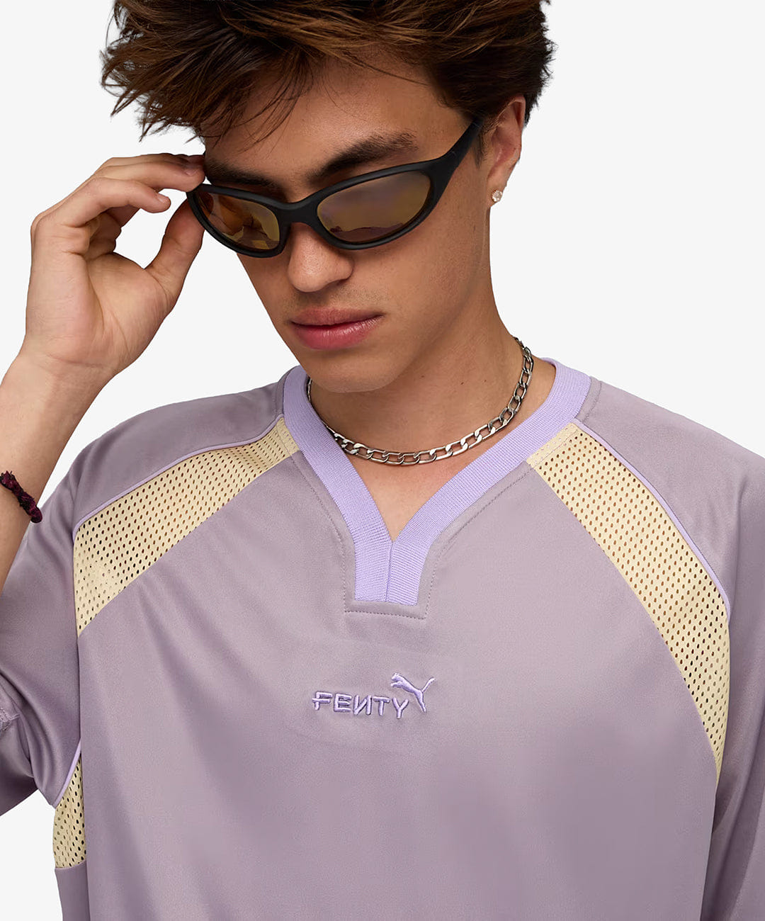 PUMA | x FENTY SHORT SLEEVE JERSEY { PALE PLUM