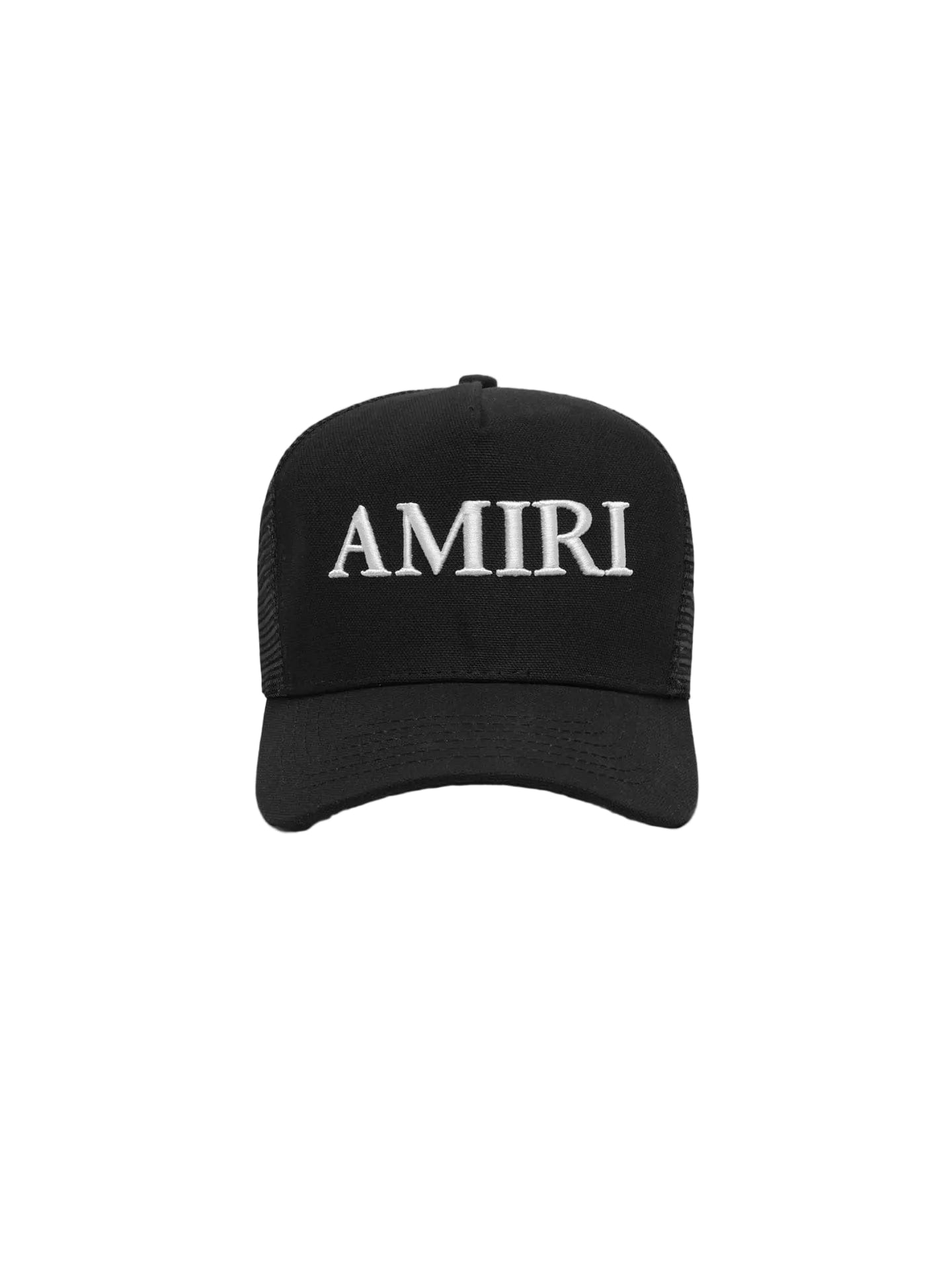 Amiri Core Logo Trucker Hat Black White