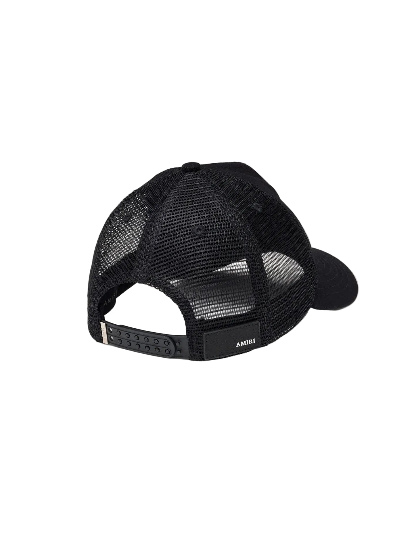 Amiri Core Logo Trucker Hat Black White