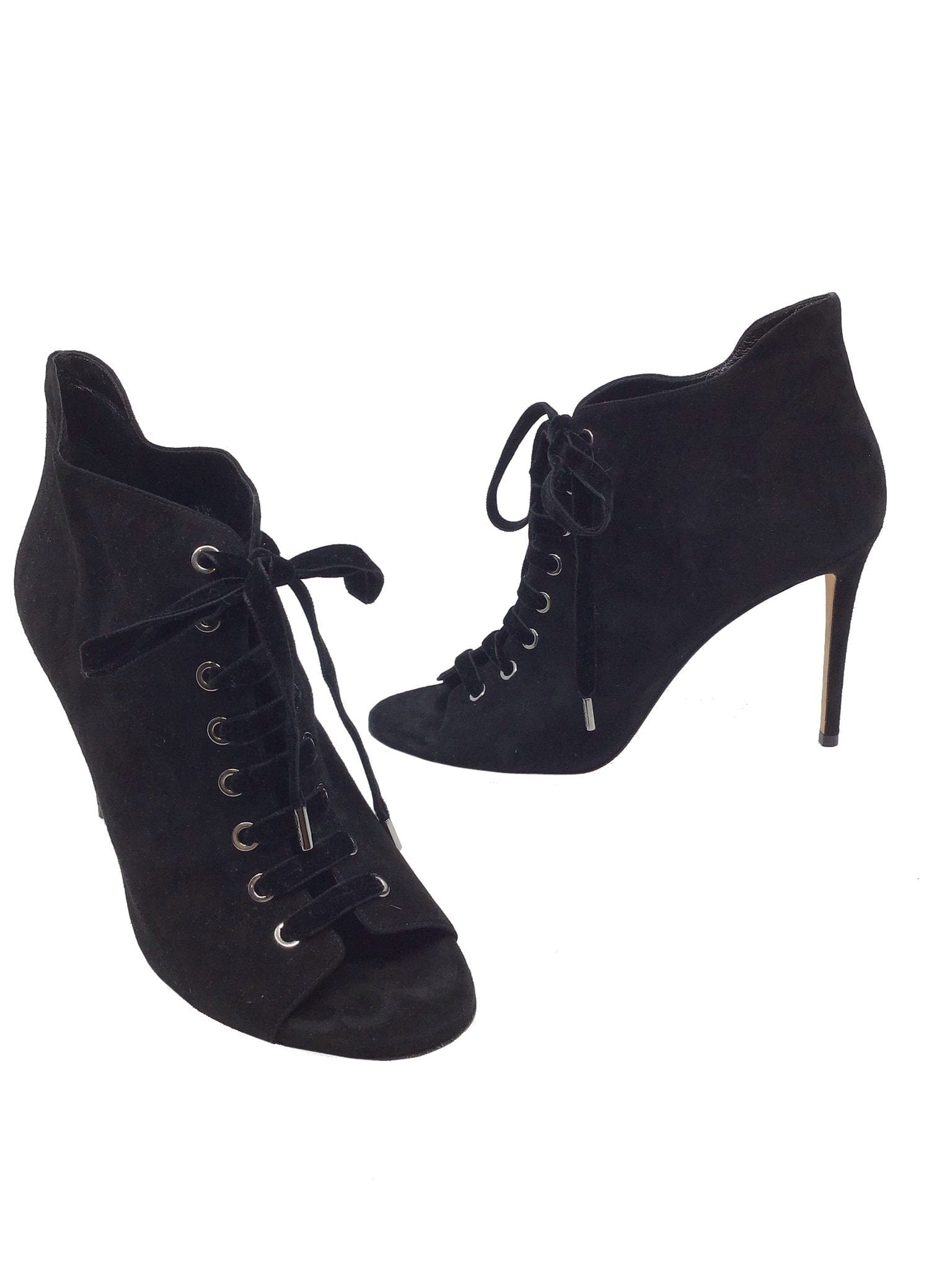 Jimmy Choo Mavy Suede Lace - Up Open Toe Bootie Size 11