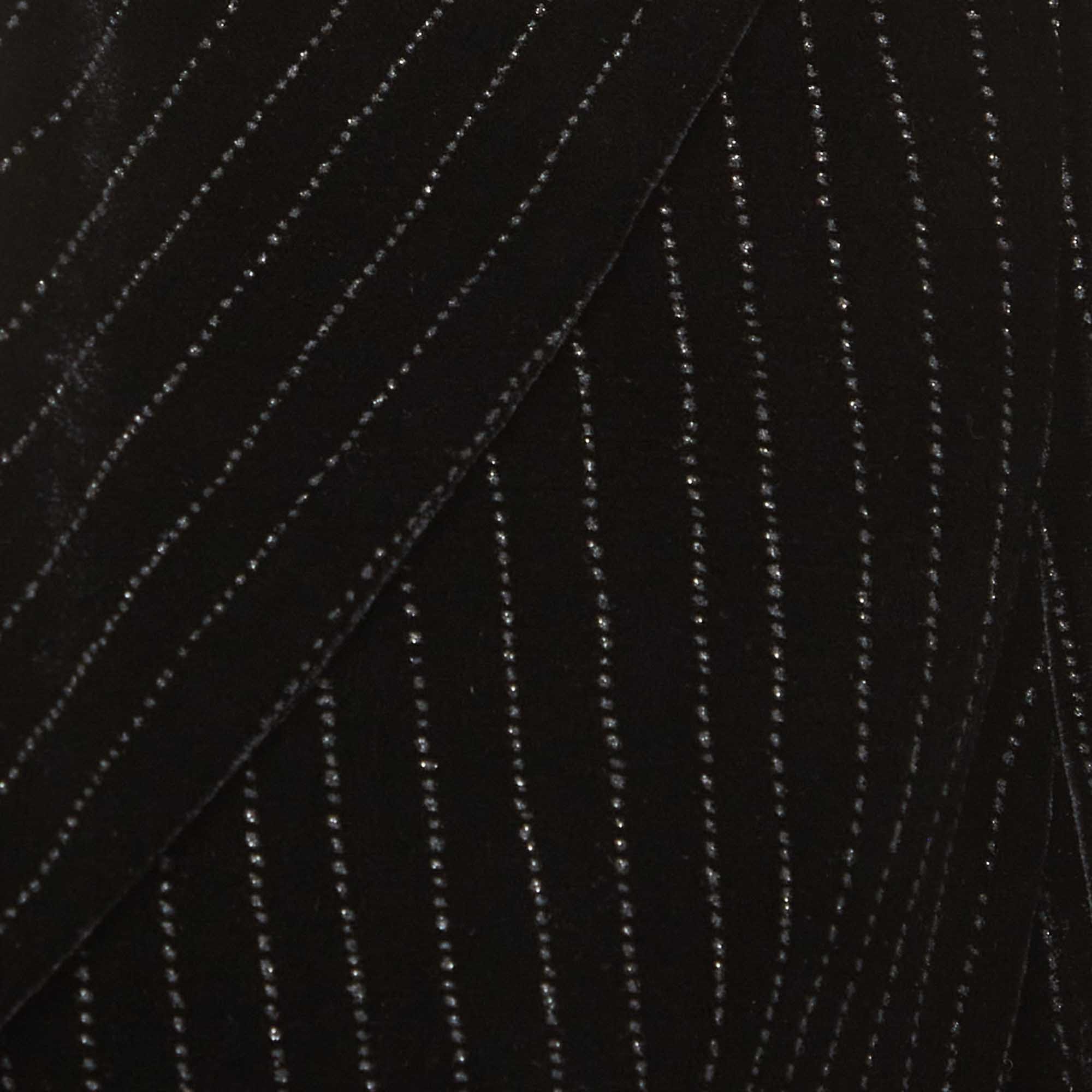 Giorgio Armani Black Striped Velvet Blazer