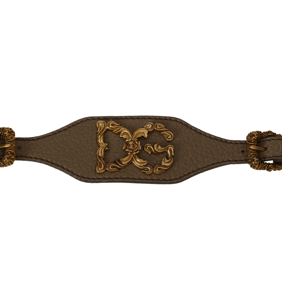 Dolce & Gabbana Dusty Grey Barocco Belt