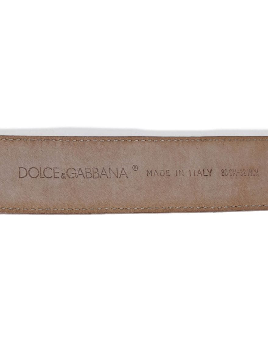 Dolce & Gabbana Exotic Print Rose Gold Belt/Size - 80 cm/32Inch
