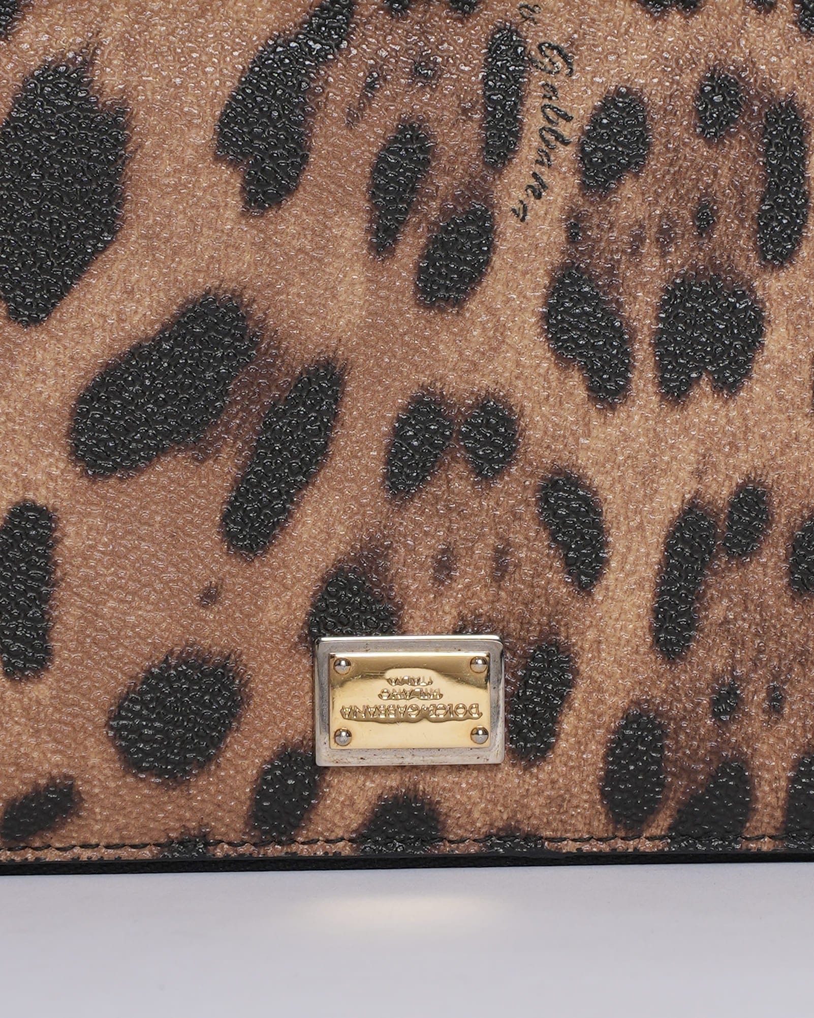 Dolce & Gabbana Leopard Print Coated Canvas Zip - Around Wallet