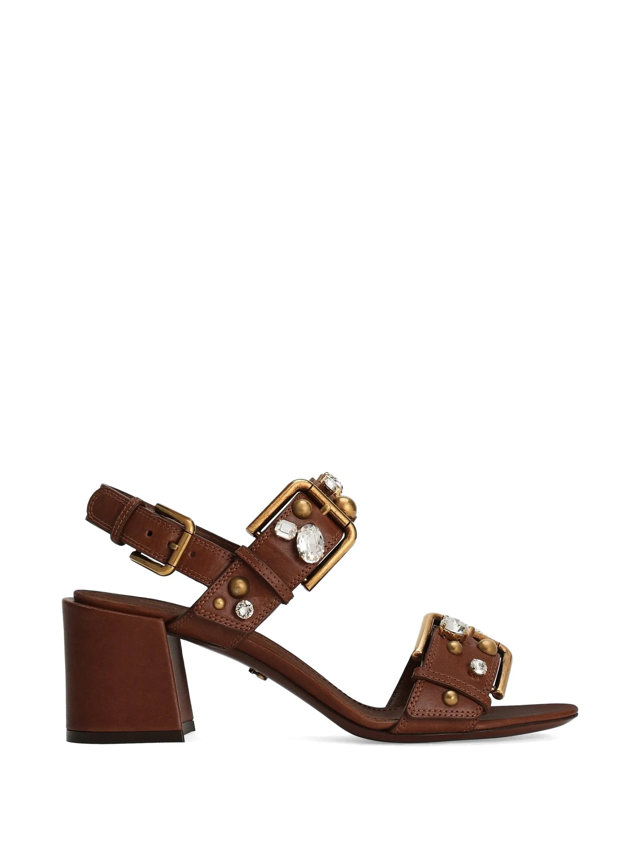 Dolce & Gabbana cowhide Keira sandals with embellishments