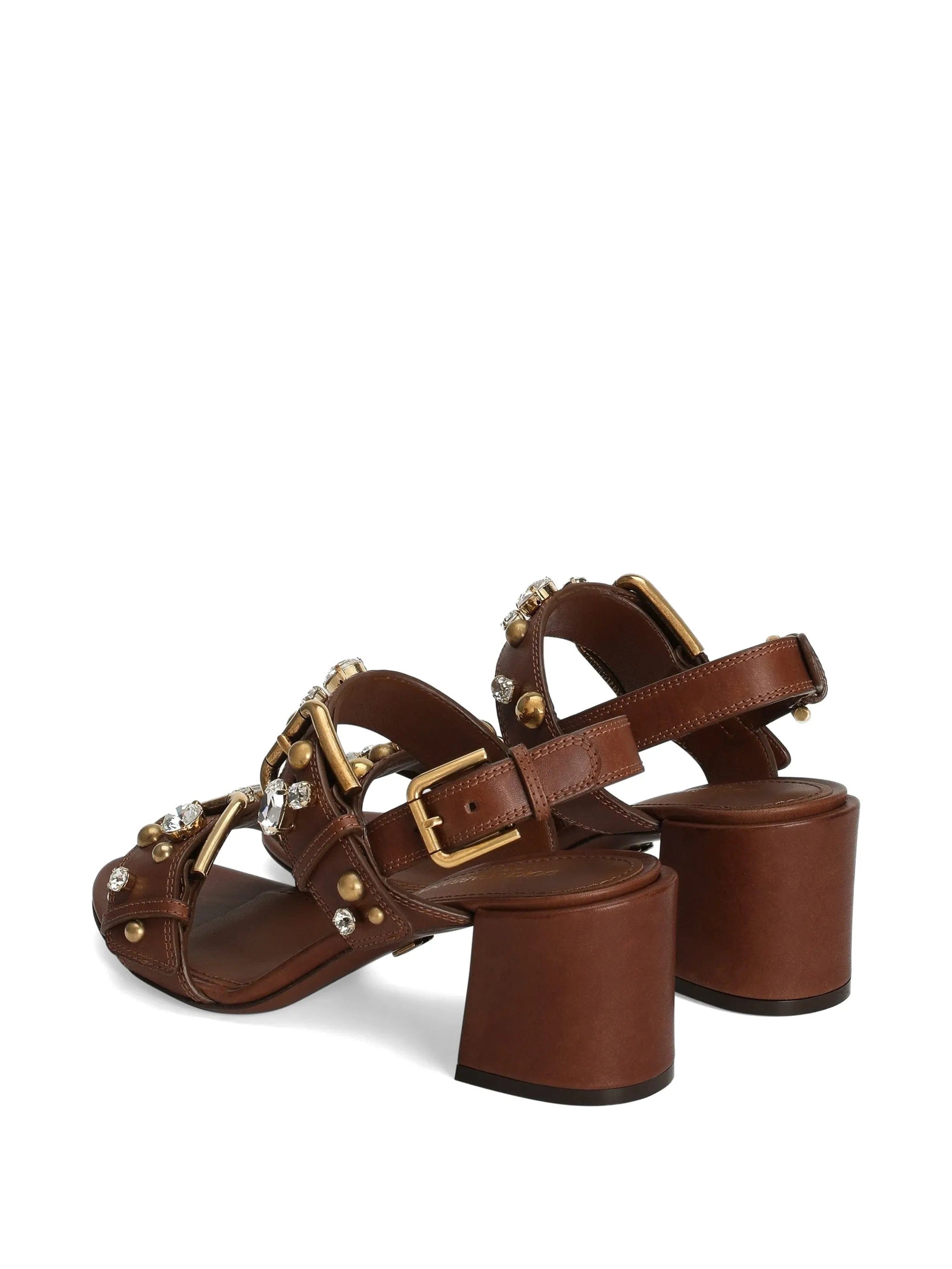 Dolce & Gabbana cowhide Keira sandals with embellishments