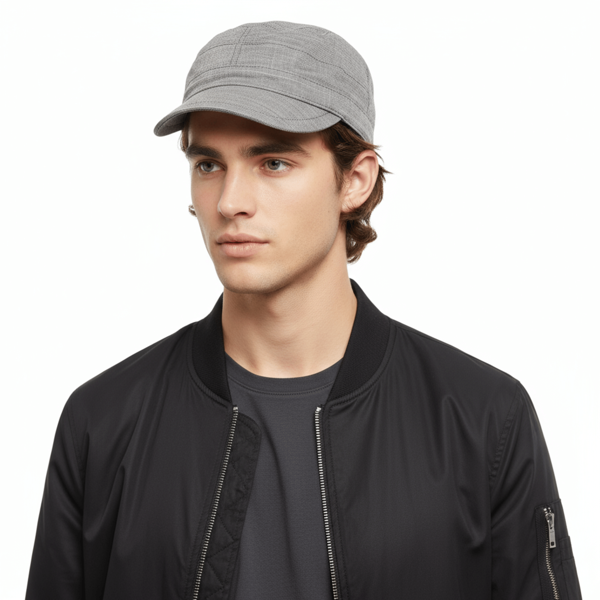 Dolce & Gabbana Light Grey Fine Light Cotton Flat Cap - 60