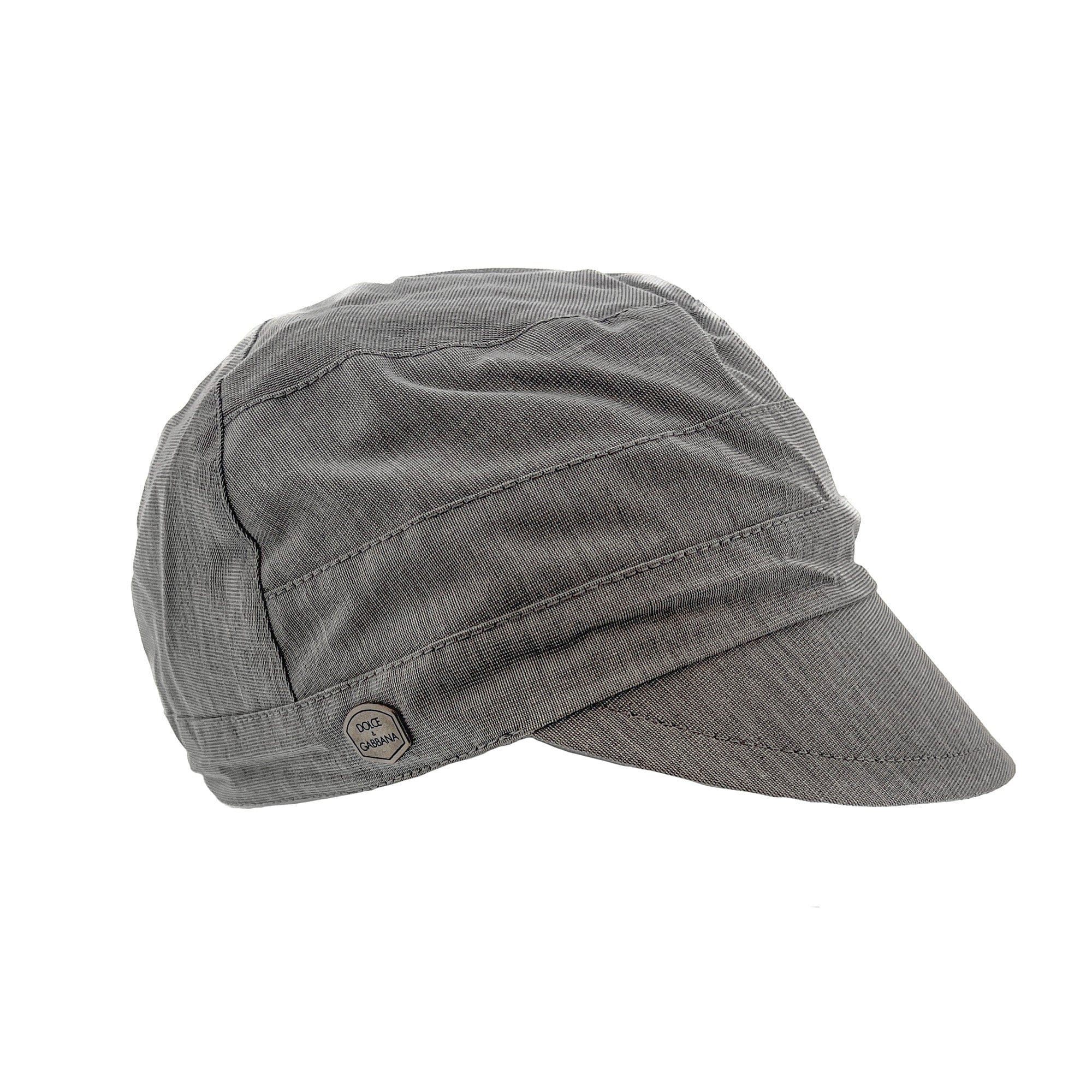 Dolce & Gabbana Light Grey Fine Light Cotton Flat Cap - 60