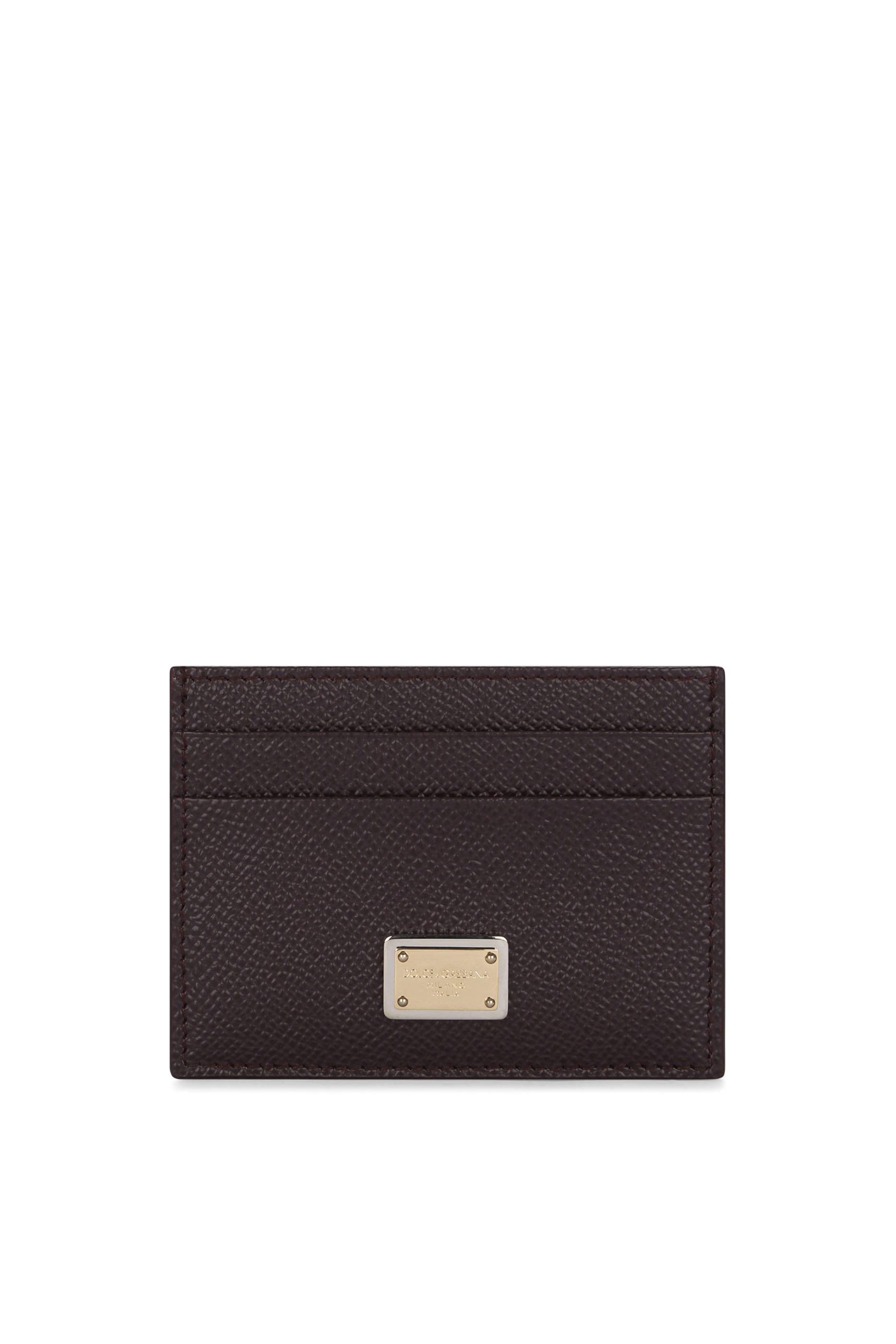 Dolce & Gabbana Calfskin Card Holder with Branded Plate