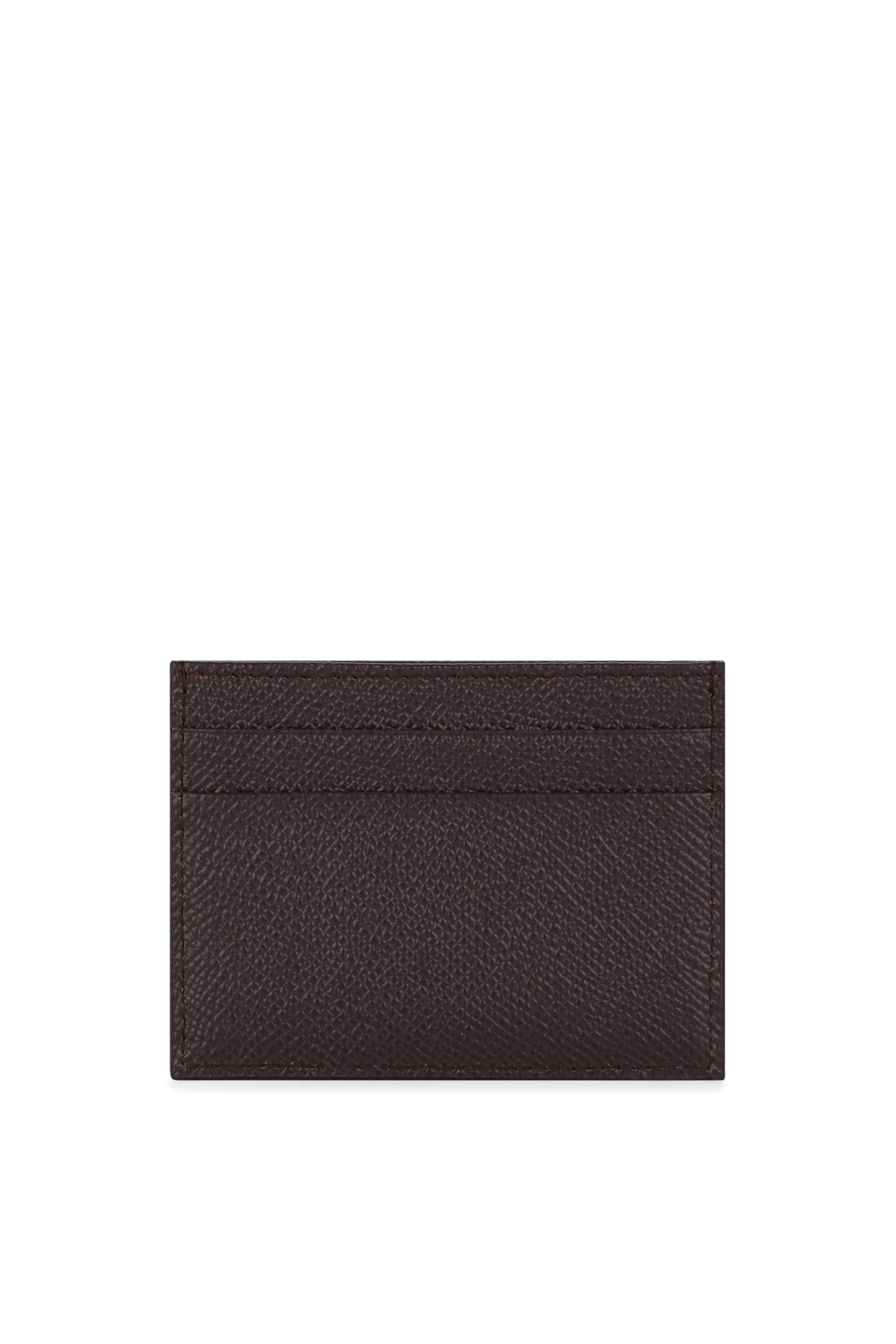 Dolce & Gabbana Calfskin Card Holder with Branded Plate