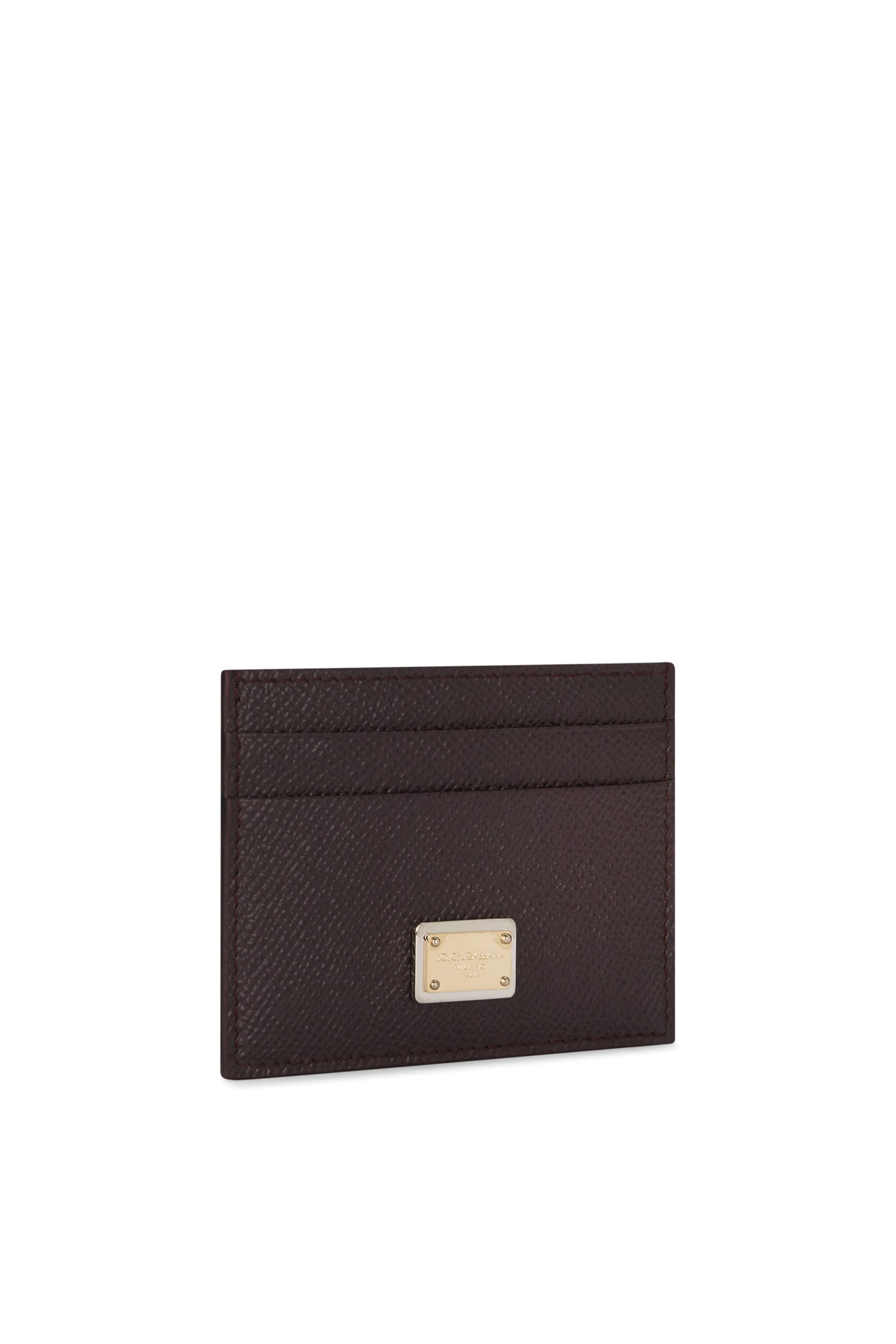 Dolce & Gabbana Calfskin Card Holder with Branded Plate